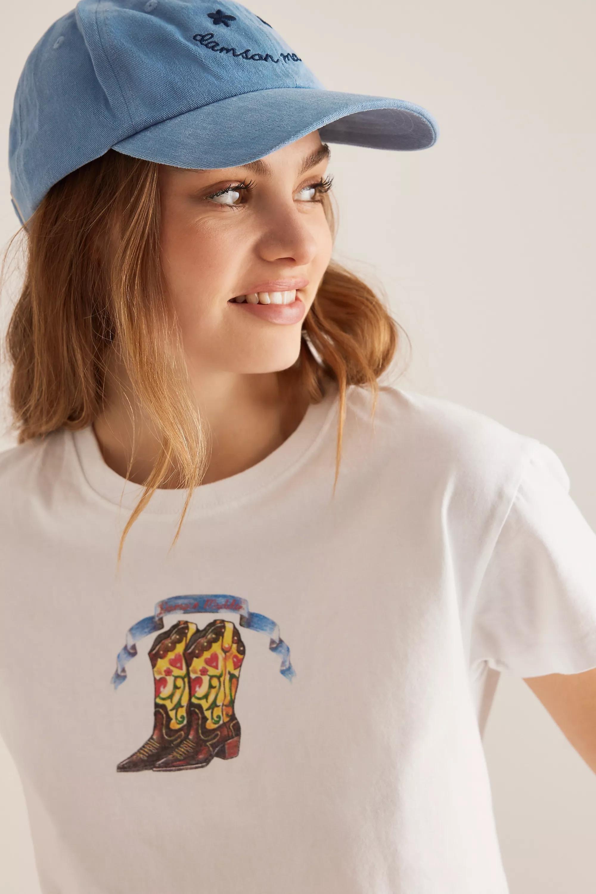 Blue Damson Madder Washed Happy Face Baseball Cap, A501_0040, large image number 2