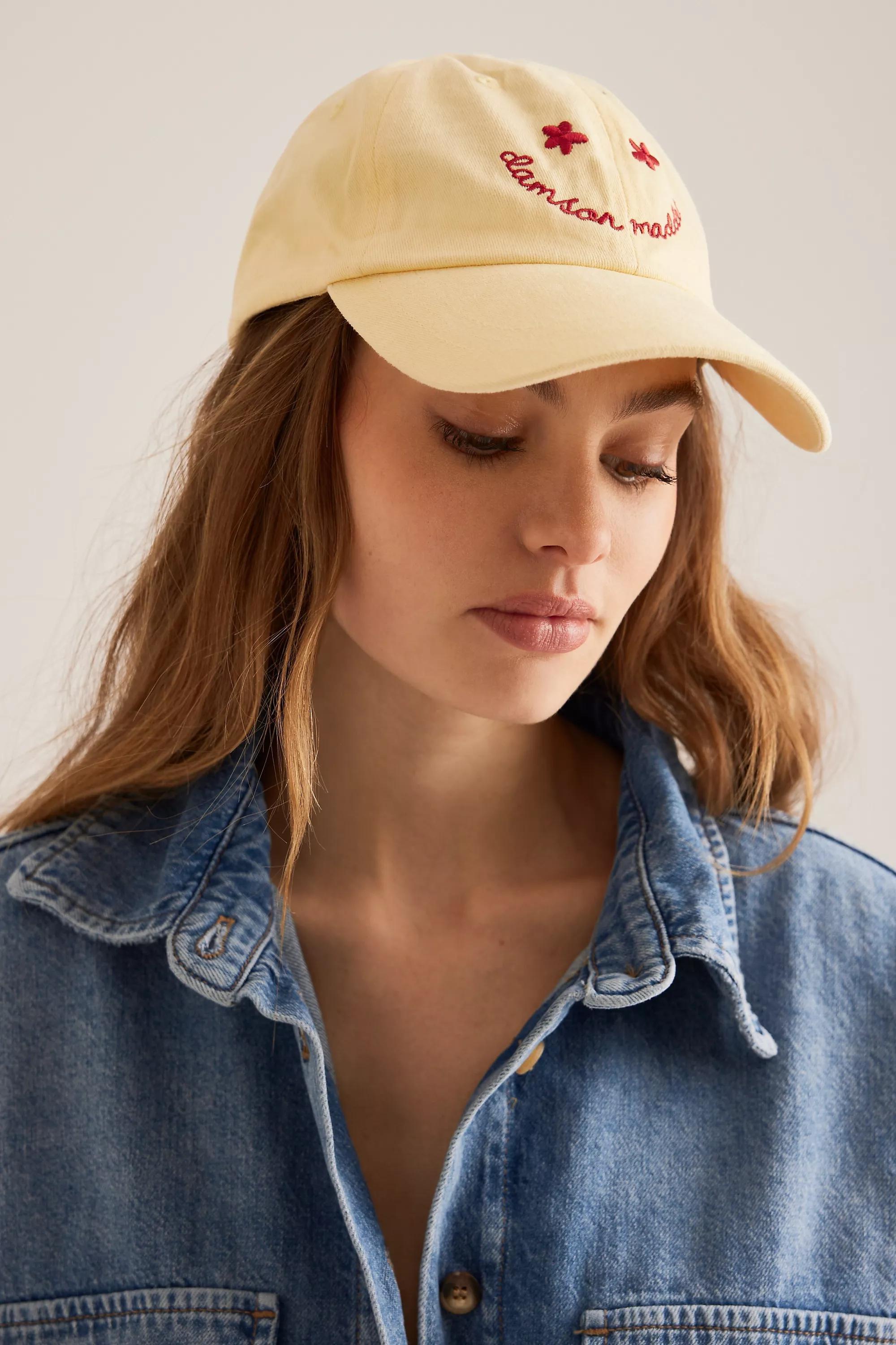 Anthropologie Embroidered Baseball Cap, Gold, A501_0070, large image number 3