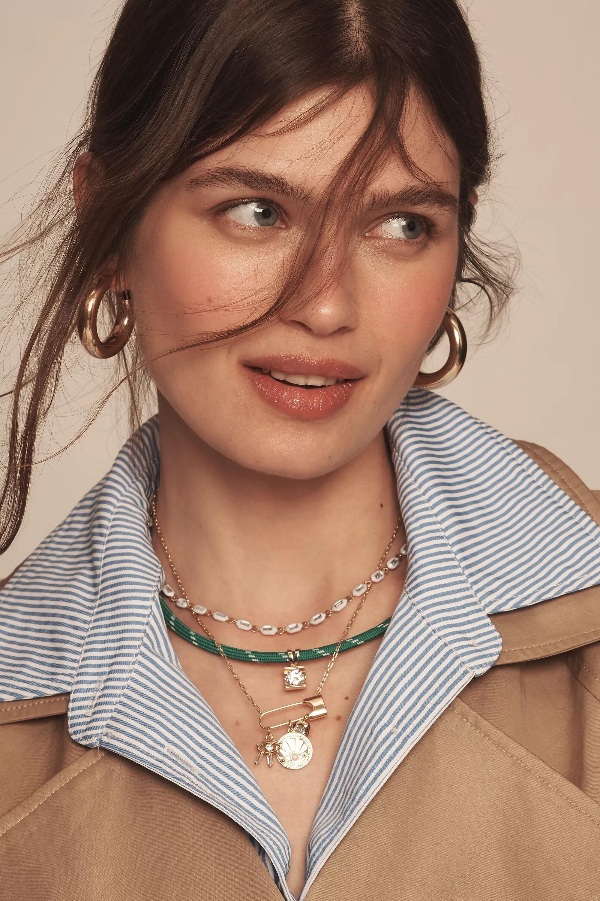Anthropologie Multi-Chain Necklace, 14K Gold, A501_0010, large image number 0
