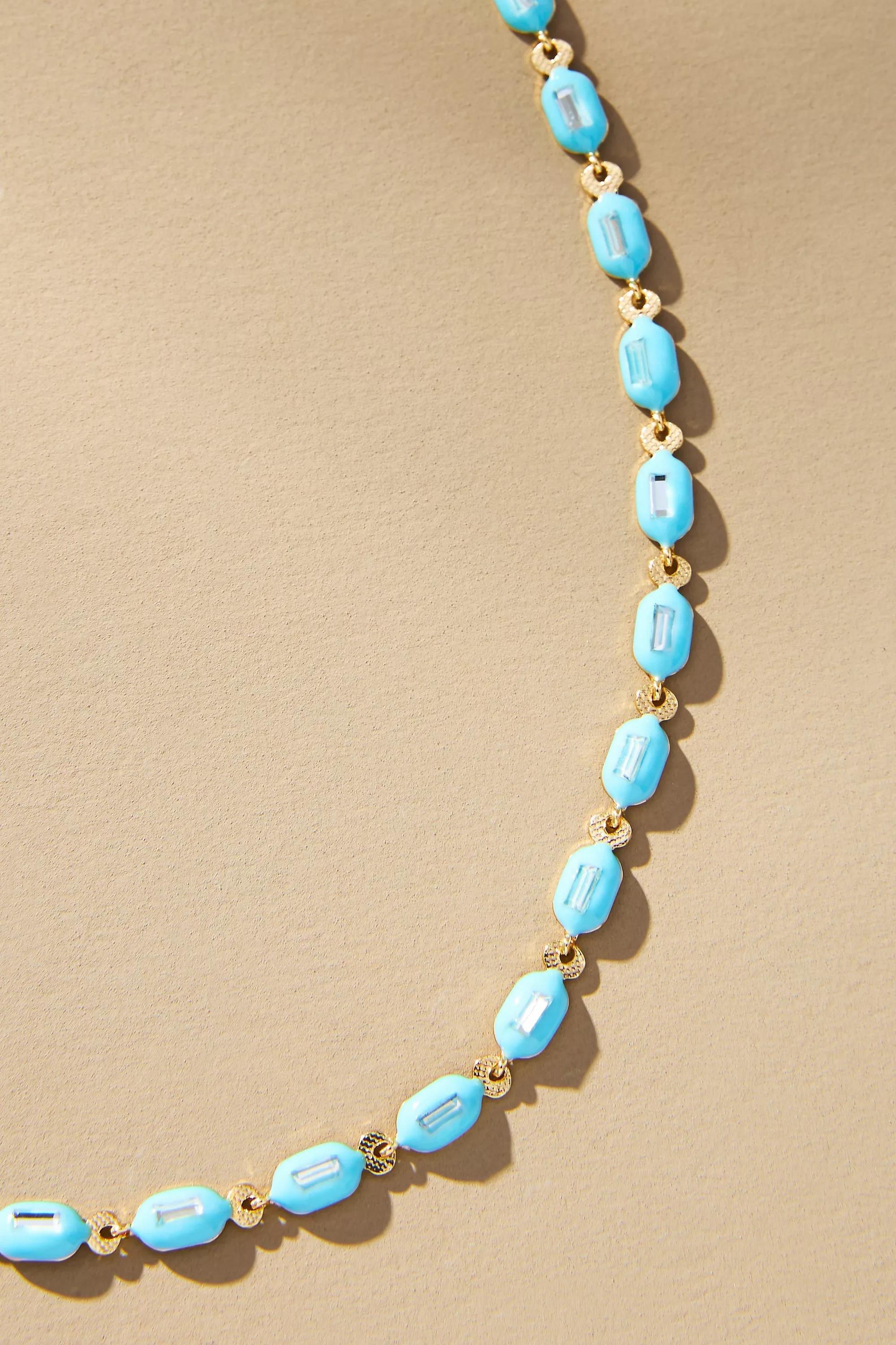 Anthropologie Necklace, 14K Gold Blue, A501_0045, large image number 4