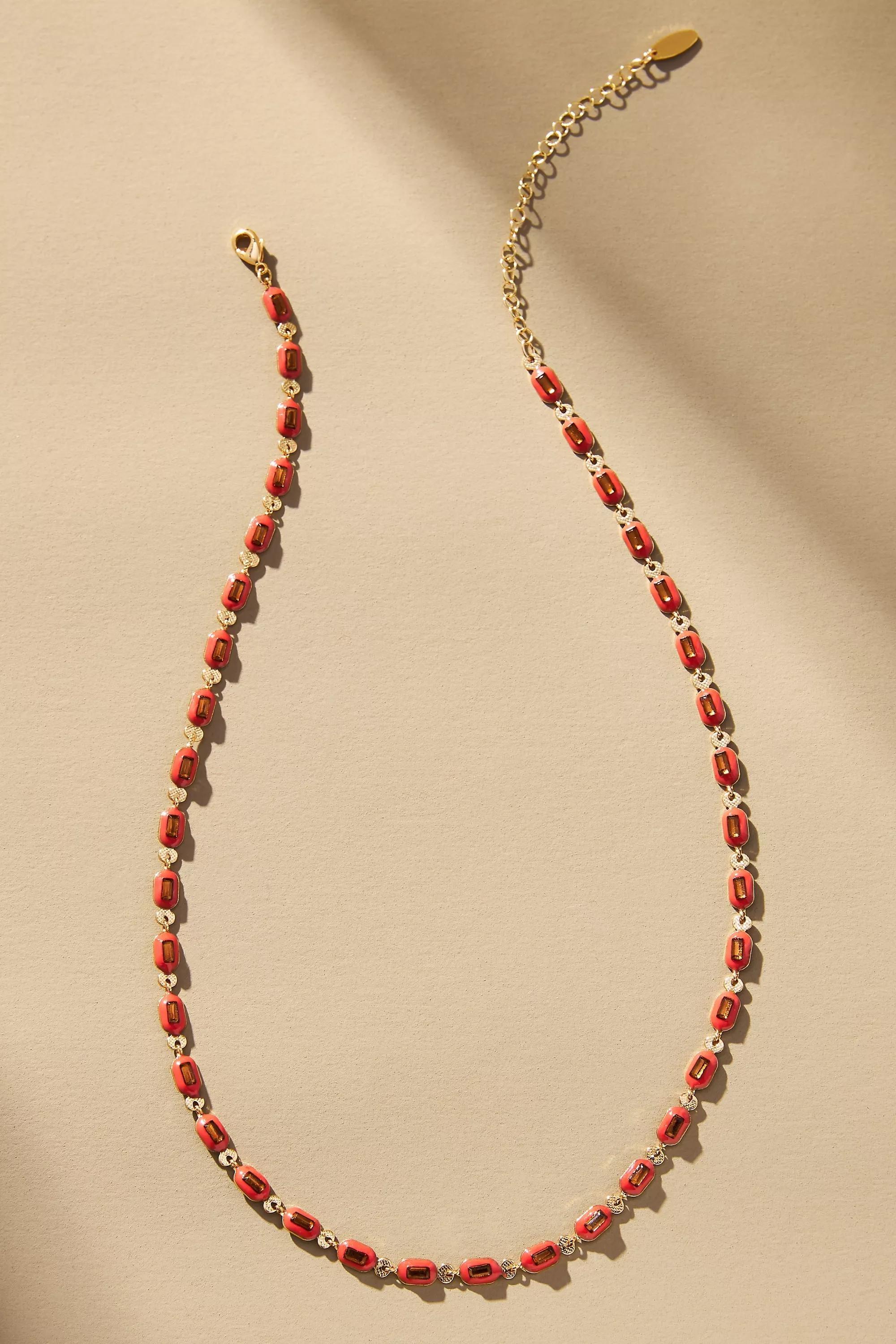 Anthropologie Choker Necklace, 14K Gold Red, A501_0060, large image number 2