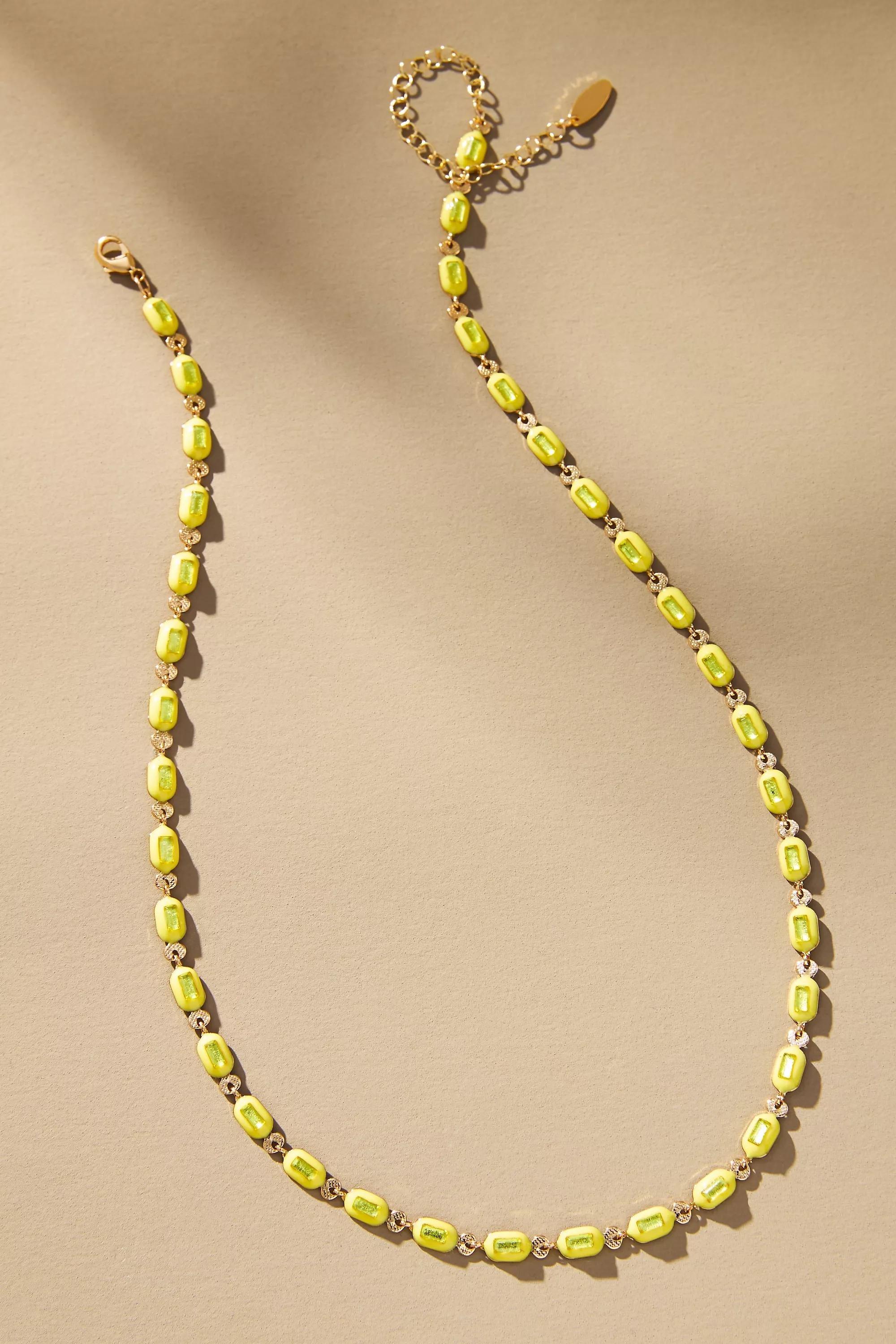 Anthropologie Unisex Necklace, Yellow, A501_0072, large image number 1