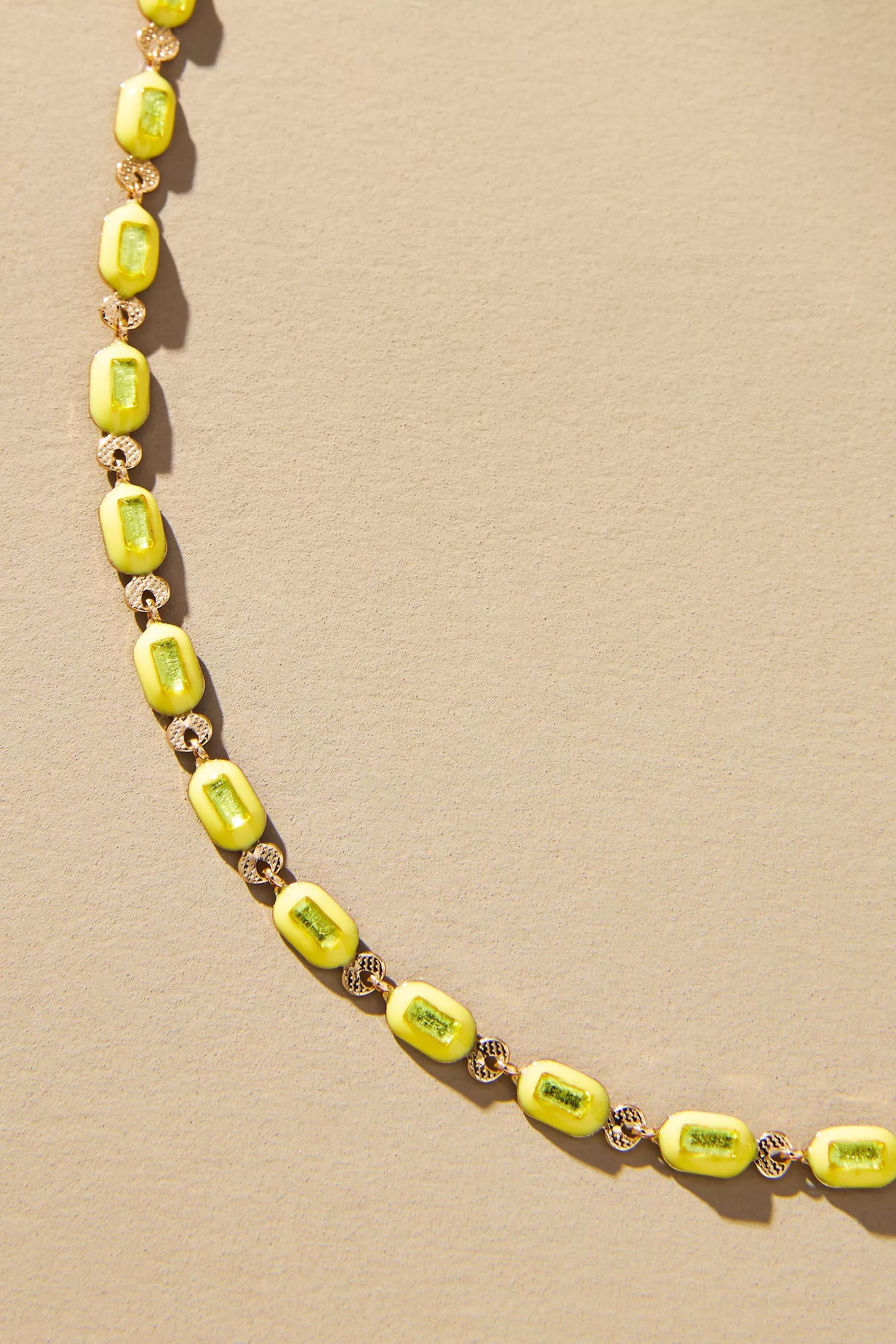 Anthropologie Unisex Necklace, Yellow, A501_0072, large image number 4