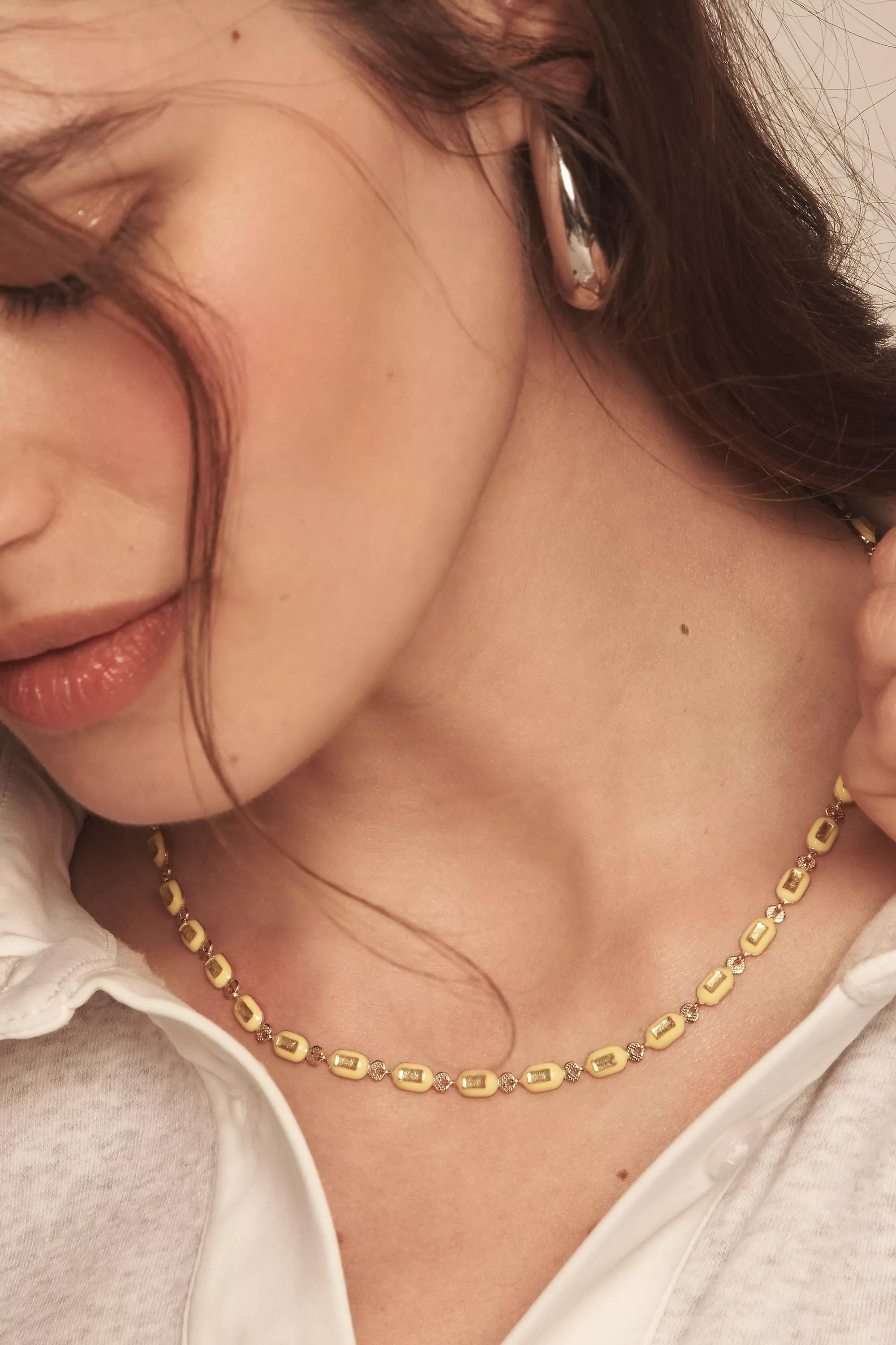 Anthropologie Unisex Necklace, Yellow, A501_0072, large image number 4