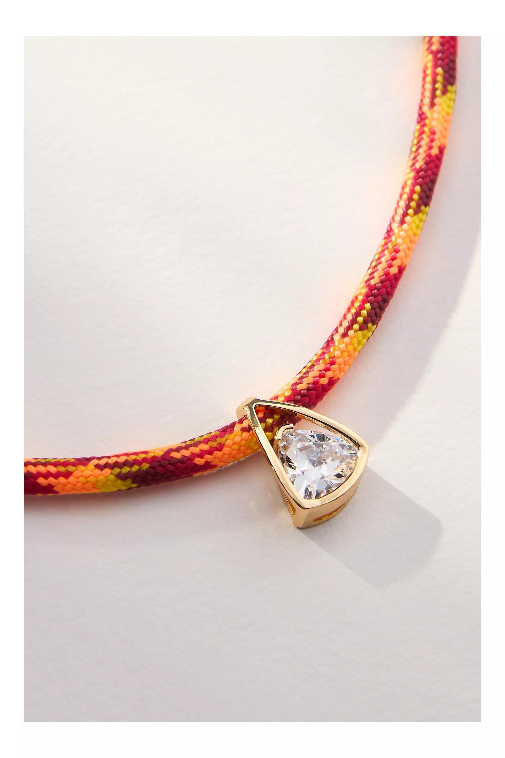 14K Gold-Plated Sporty Rope Necklace, Red, A501_0060, large image number 4