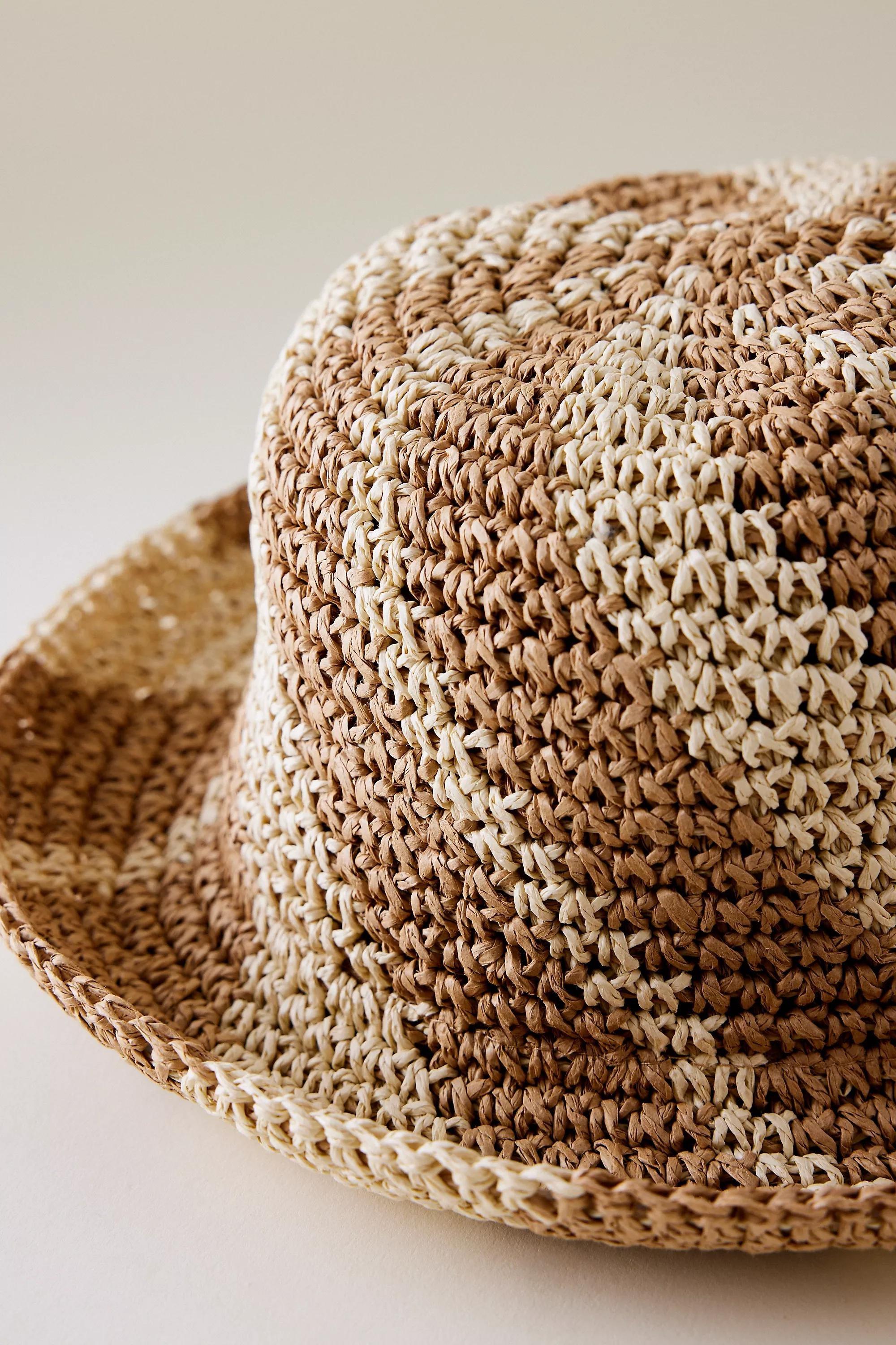 Swirl Straw Bucket Hat, Cream, A501_0011, large image number 3