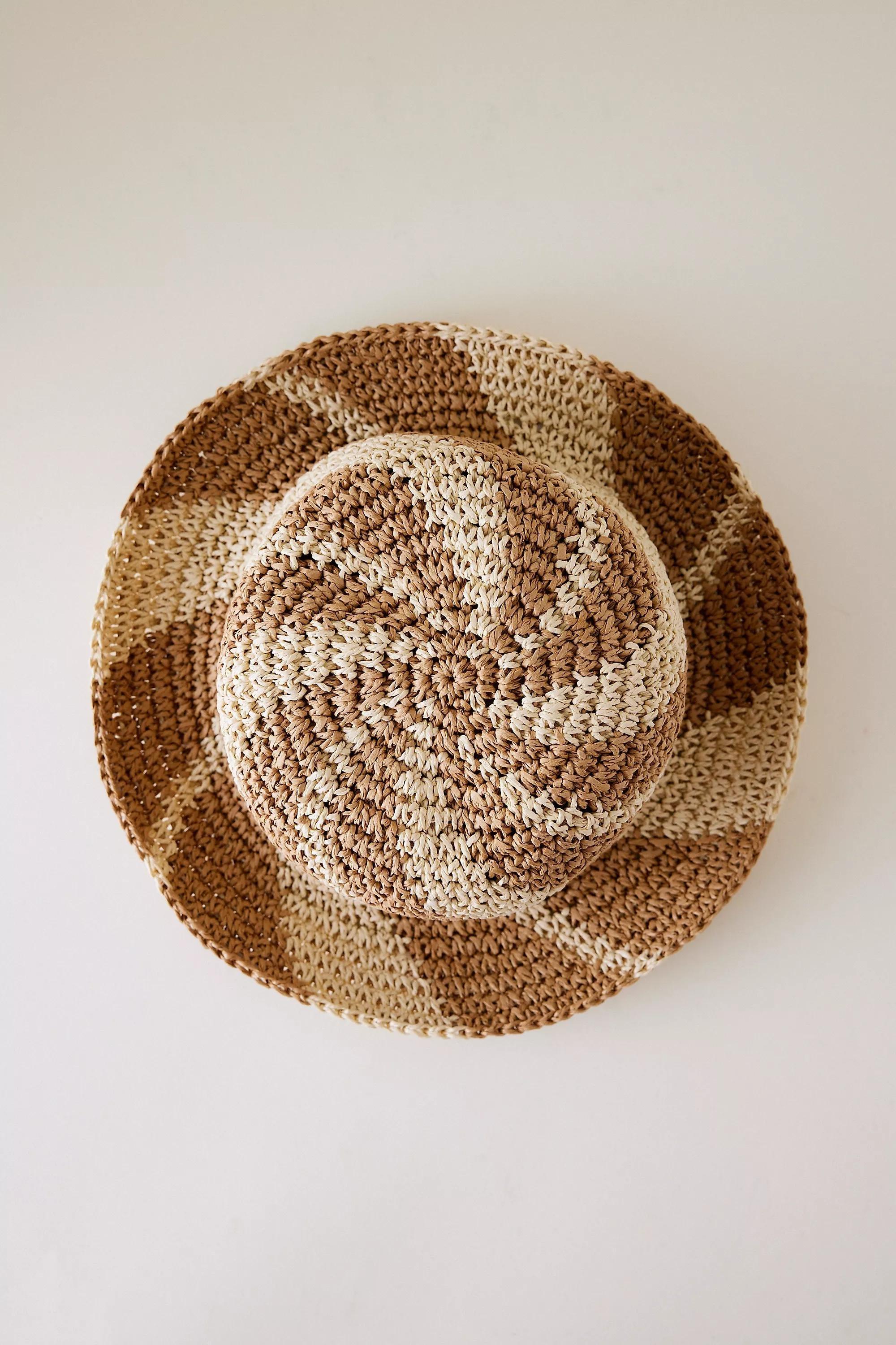 Swirl Straw Bucket Hat, Cream, A501_0011, large image number 4