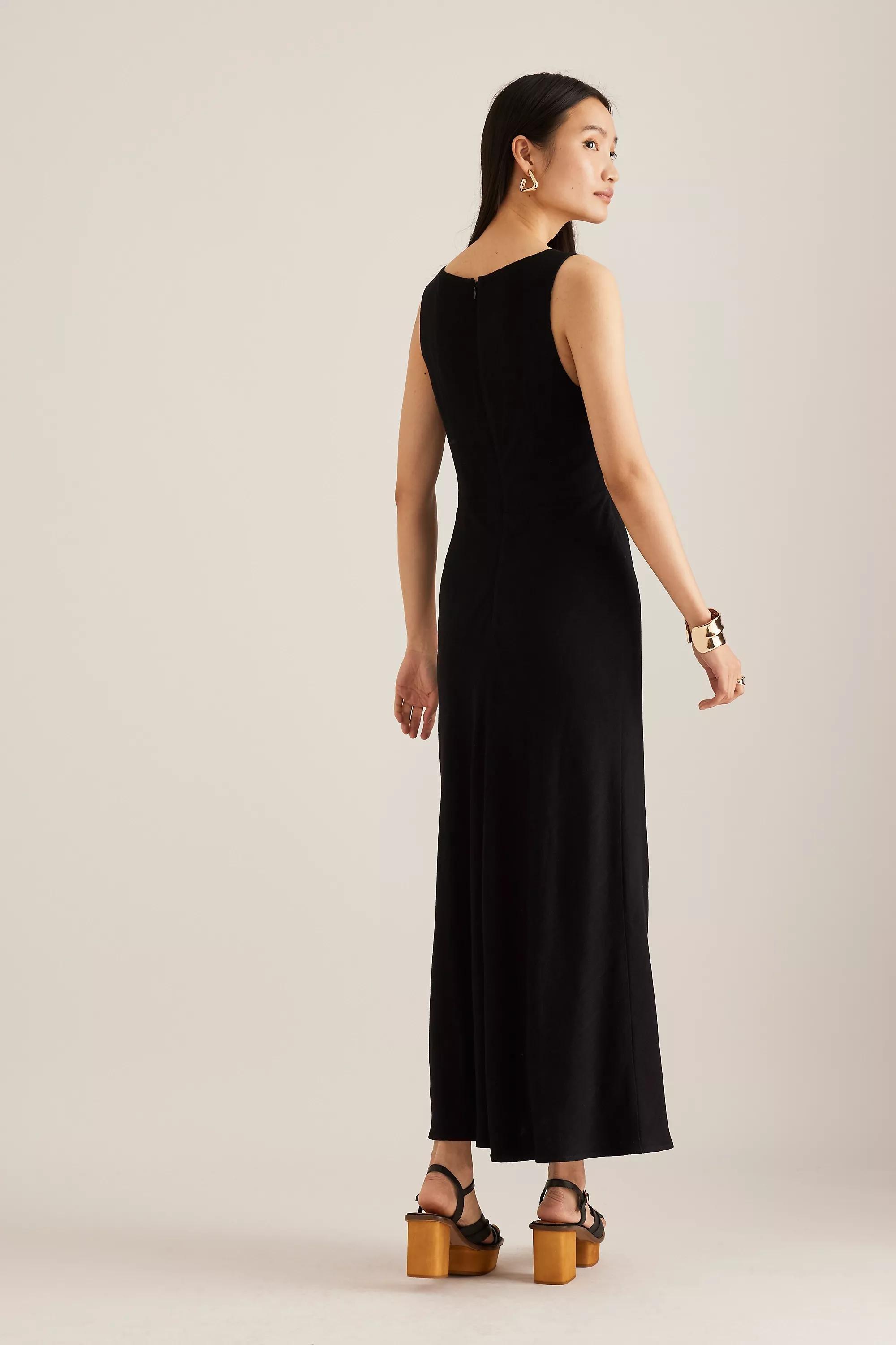 Anthropologie Cutout Sheath Midi Dress, Black, , large image number 1