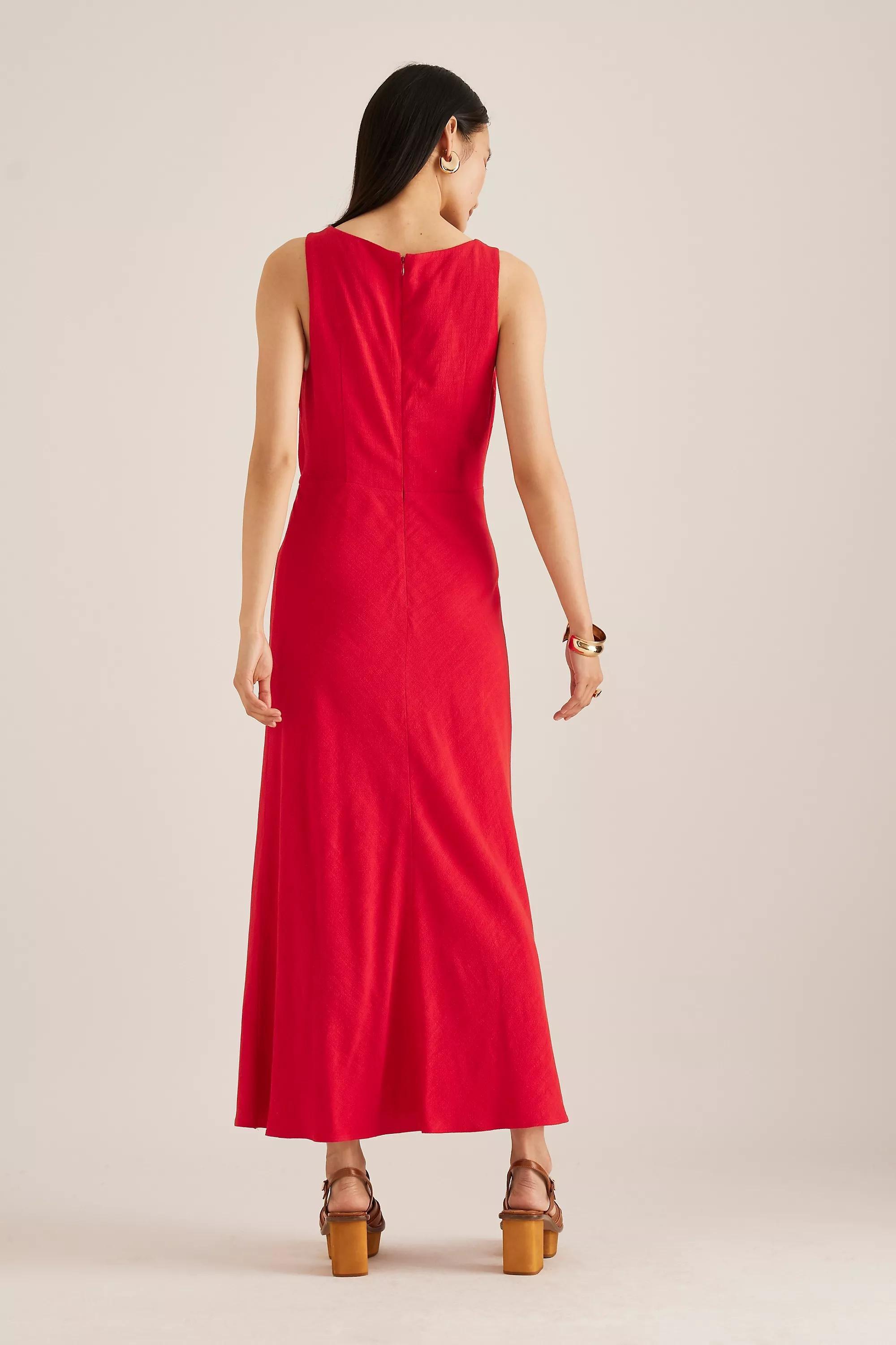 Anthropologie Cutout Sheath Midi Dress, Red, , large image number 1