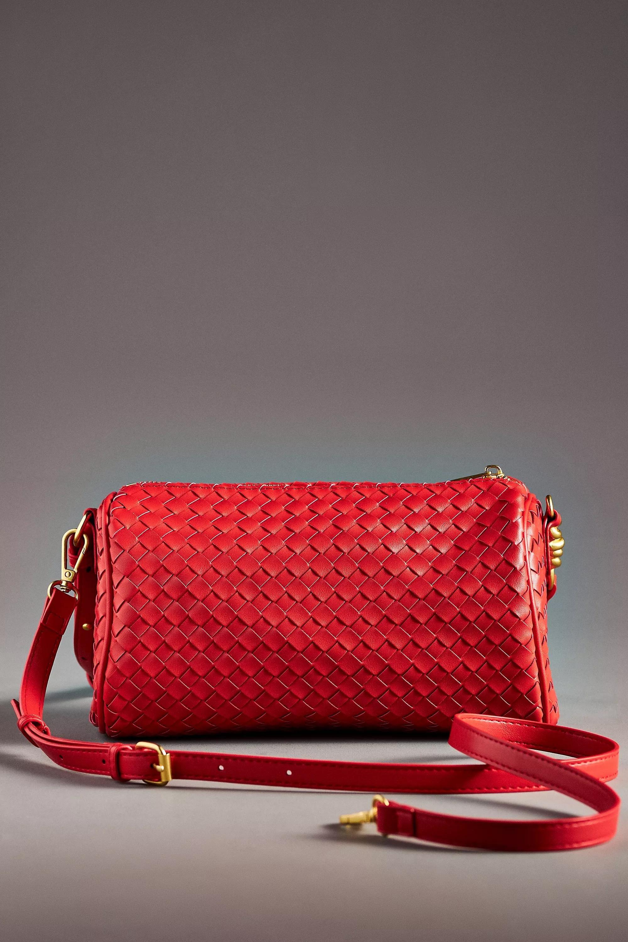 Red Woven Shoulder Bag, A501_0060, large image number 3