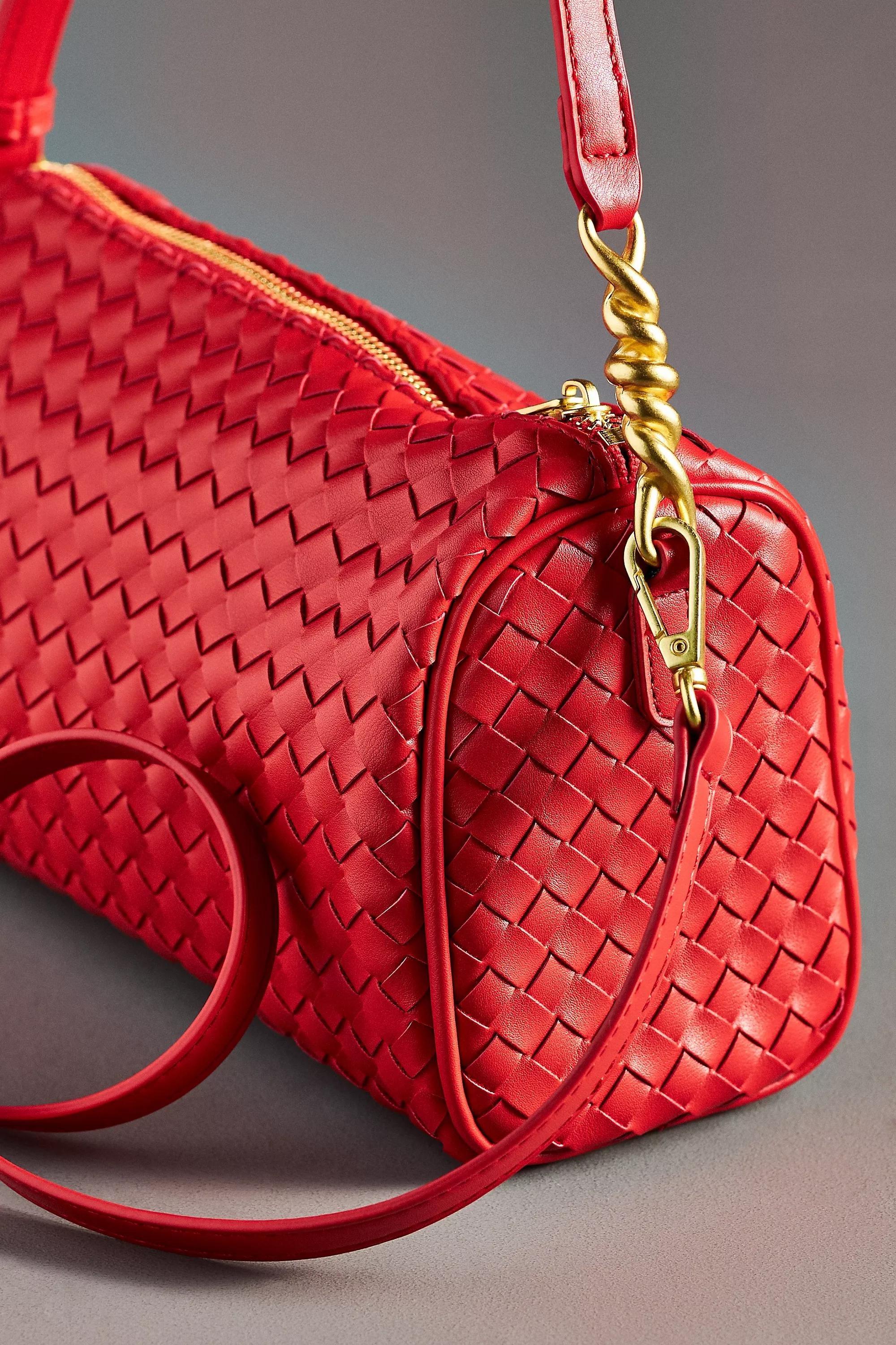 Red Woven Shoulder Bag, A501_0060, large image number 4