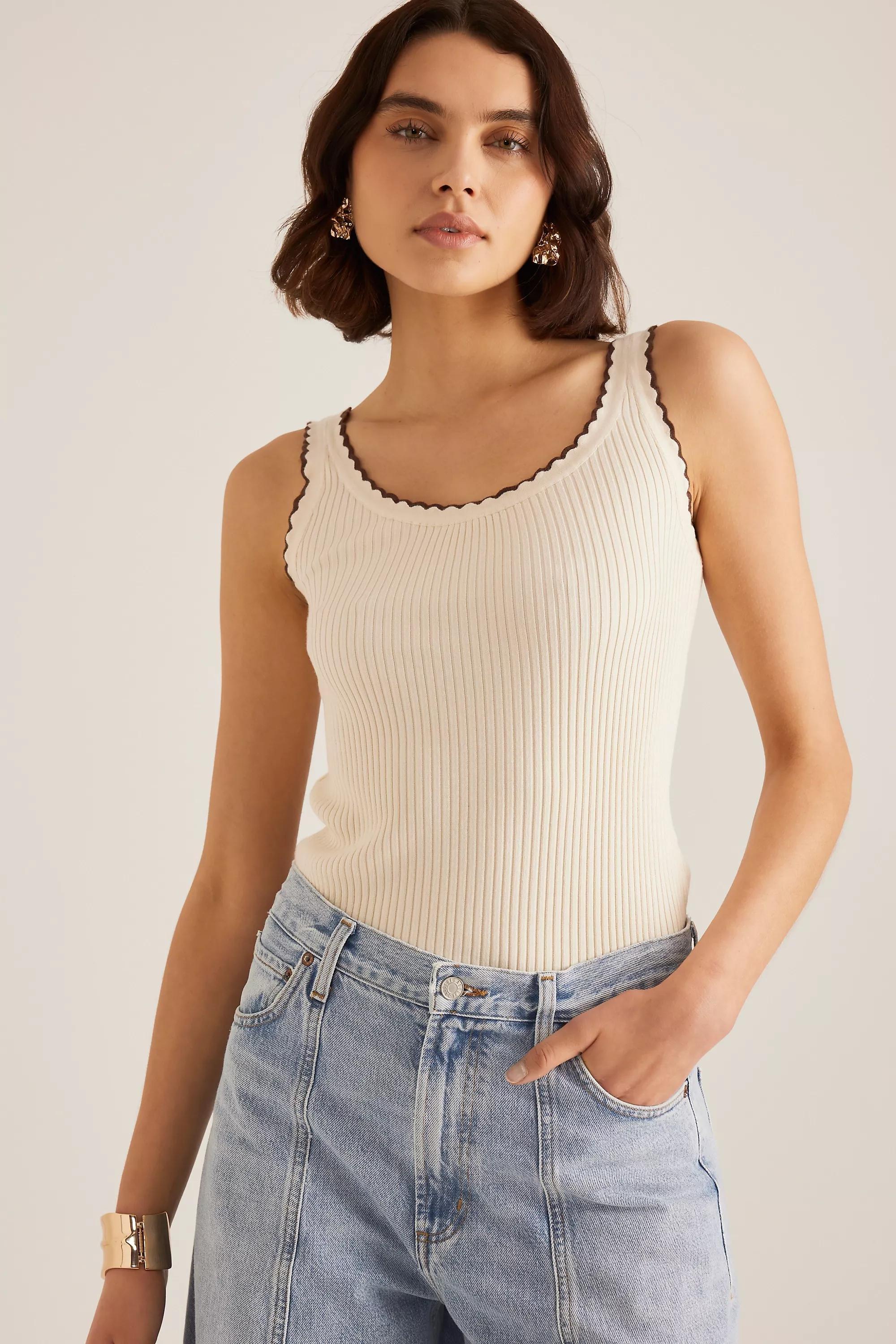 Anthropologie Ribbed Knit Casual Vest, , large image number 0