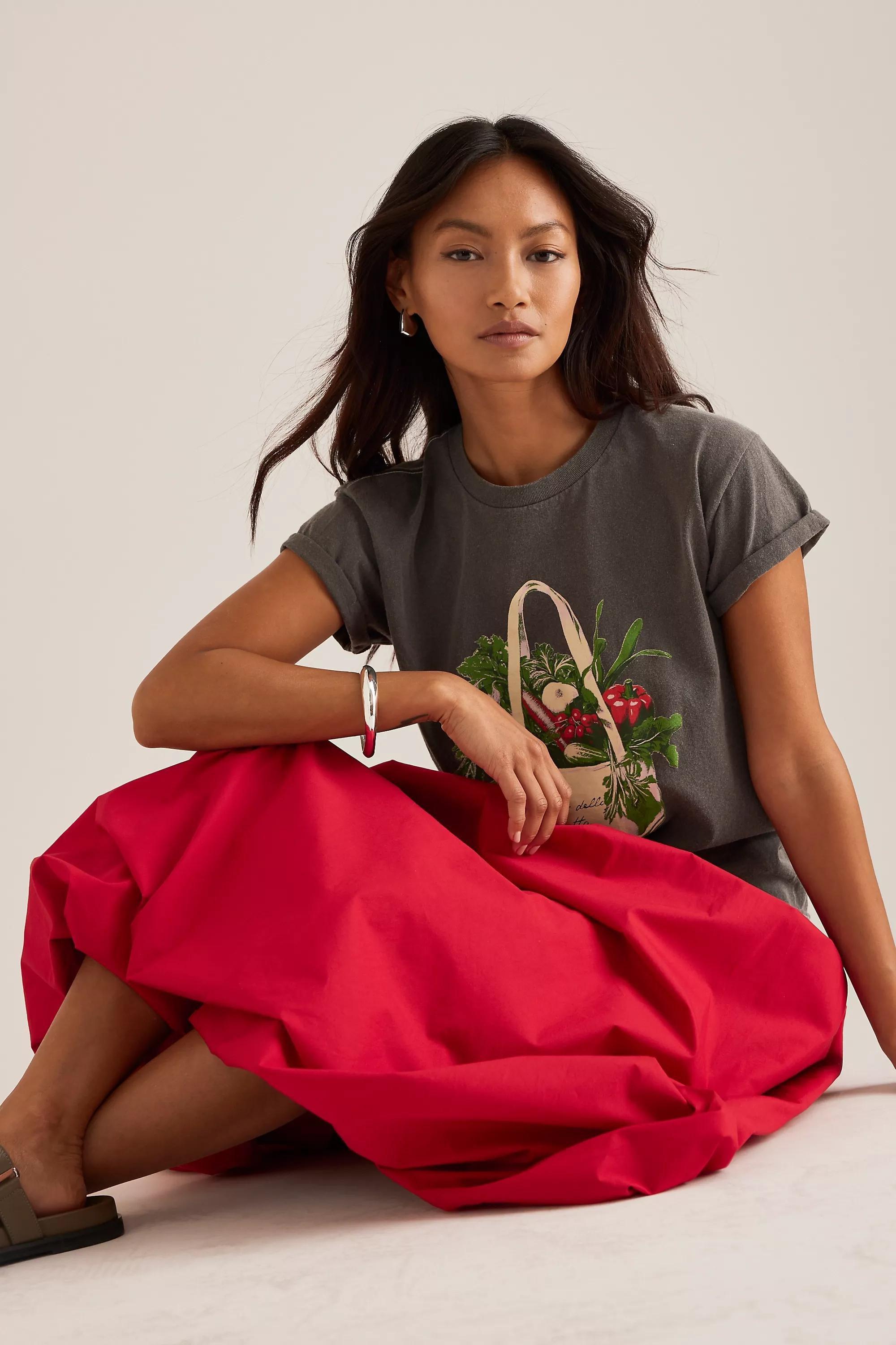 Anthropologie Graphic Print T-Shirt, Green, , large image number 4