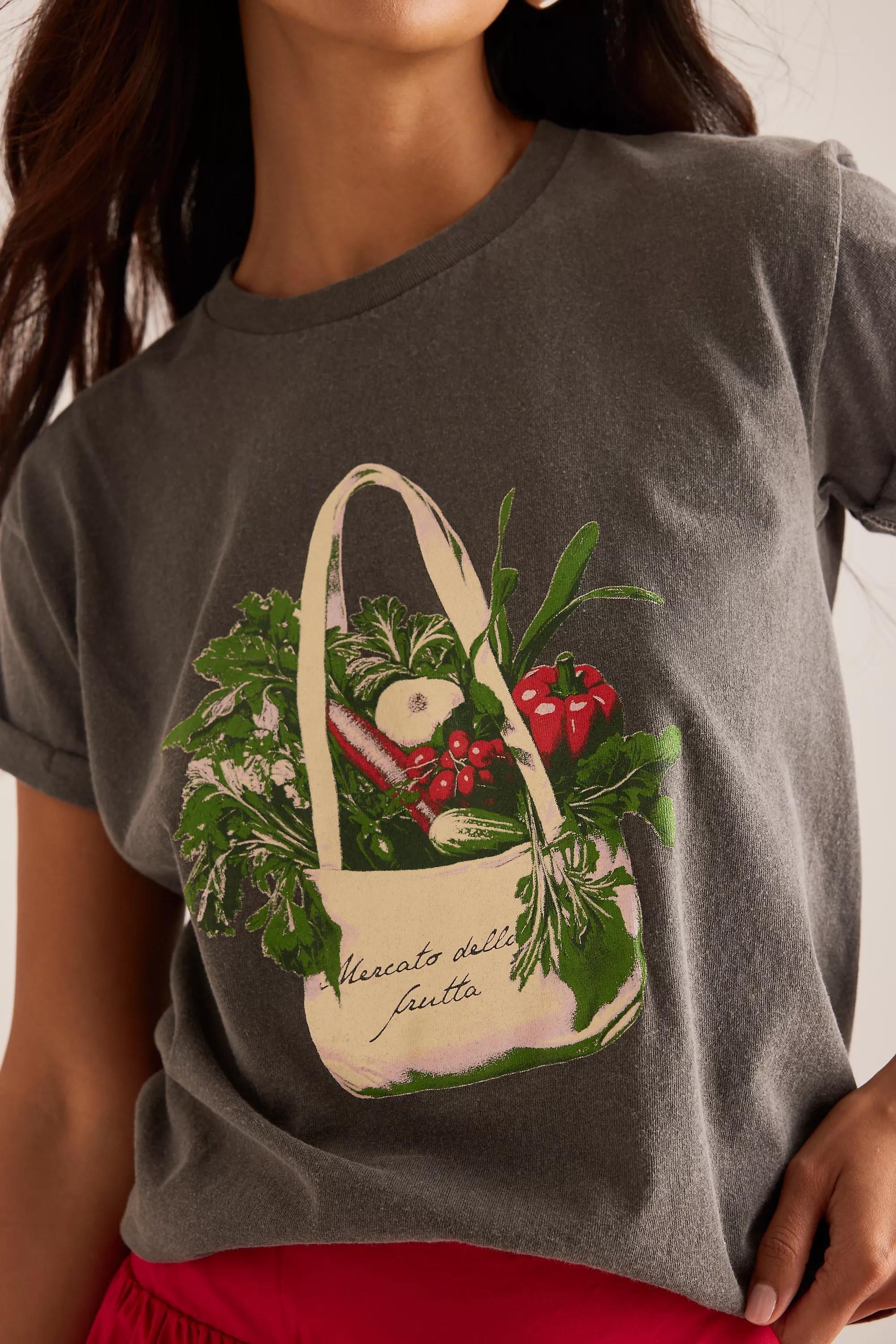 Anthropologie Graphic Print T-Shirt, Green, , large image number 5