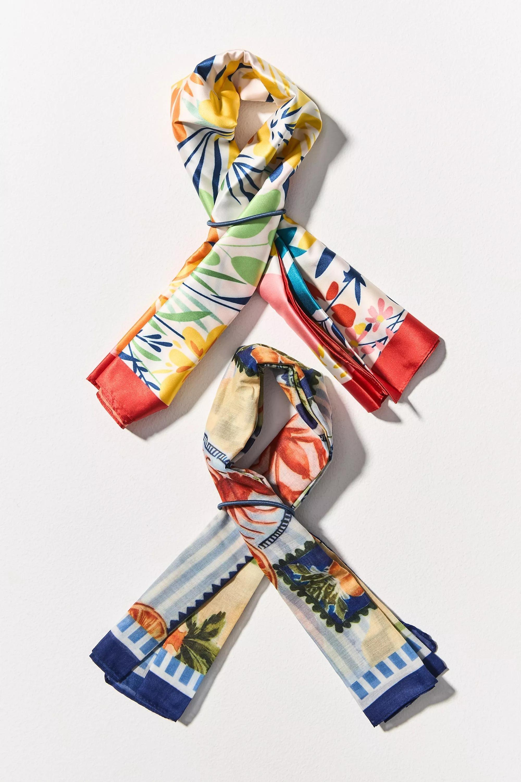 Anthropologie Set of 2 Floral Print Scarf, A501_0048, large image number 0
