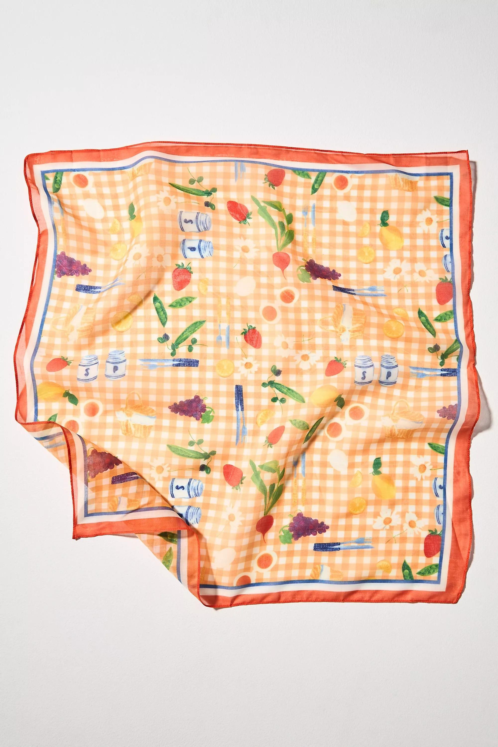 Fruit Stand Head Scarves, Set Of 2, Multicolour, A501_0067, large image number 3