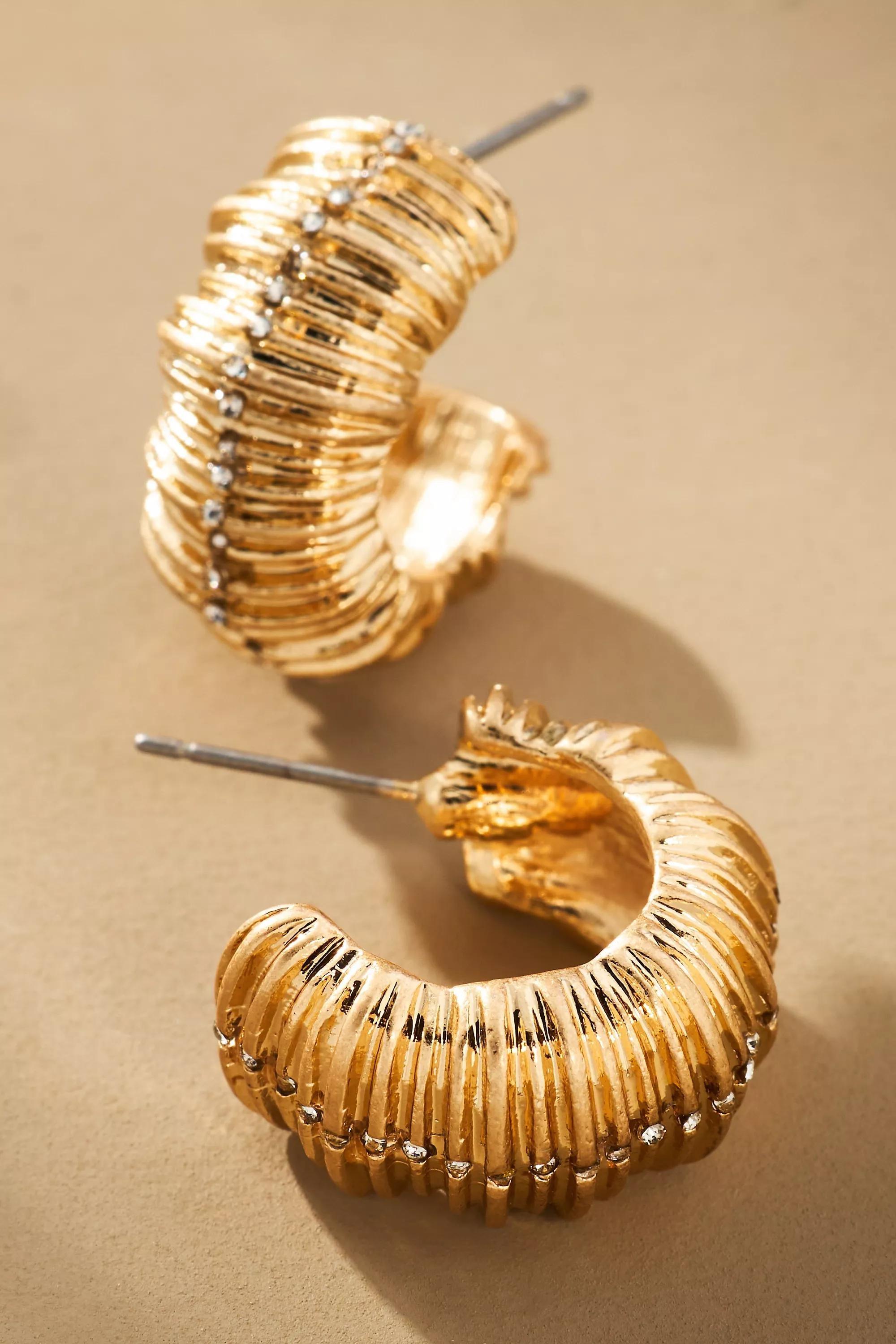 Anthropologie Earrings, Gold, , medium