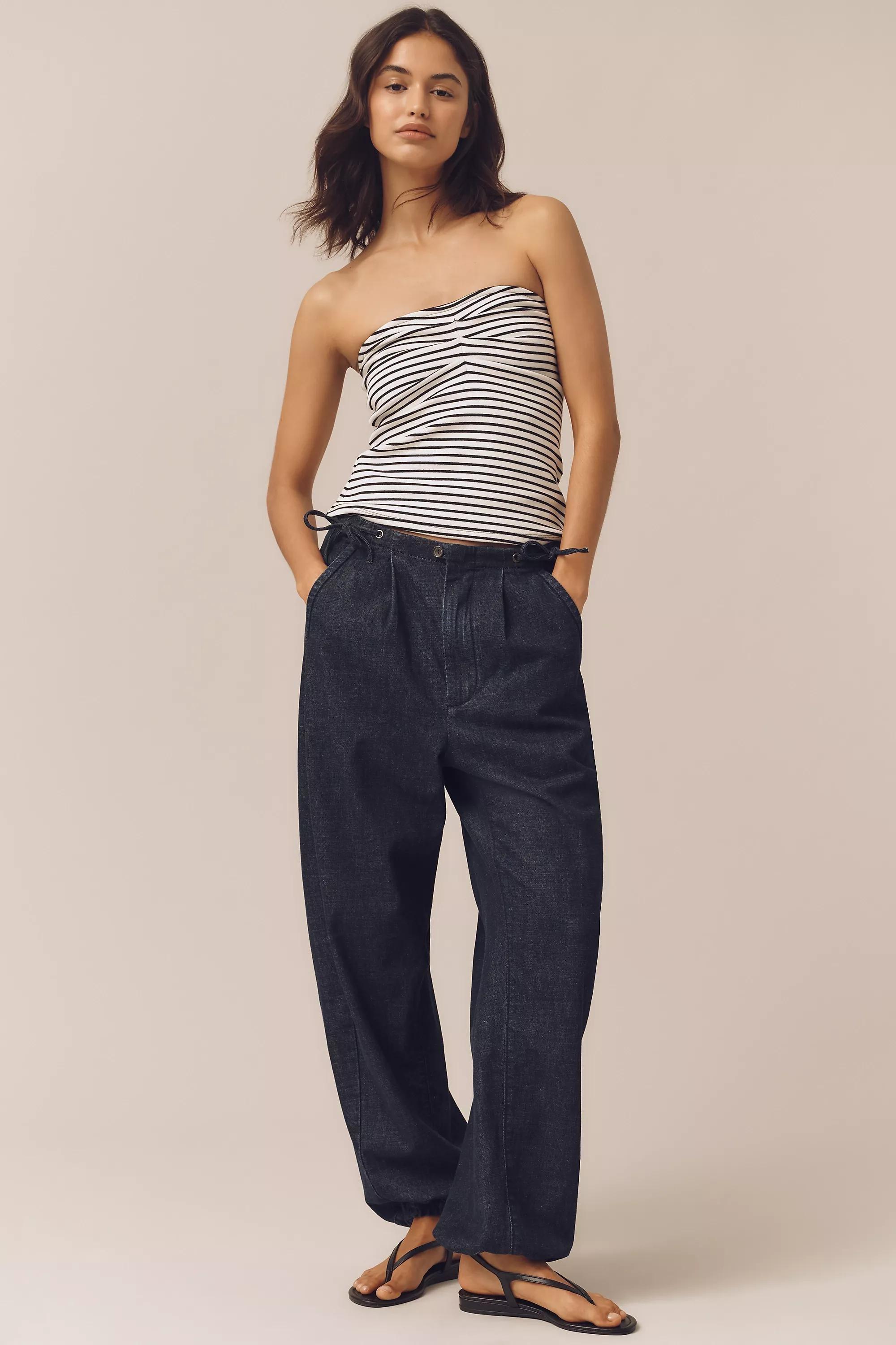 DENIM DARK Pilcro Mid-Rise Pull-On Jogger Jeans, A501_0091, medium