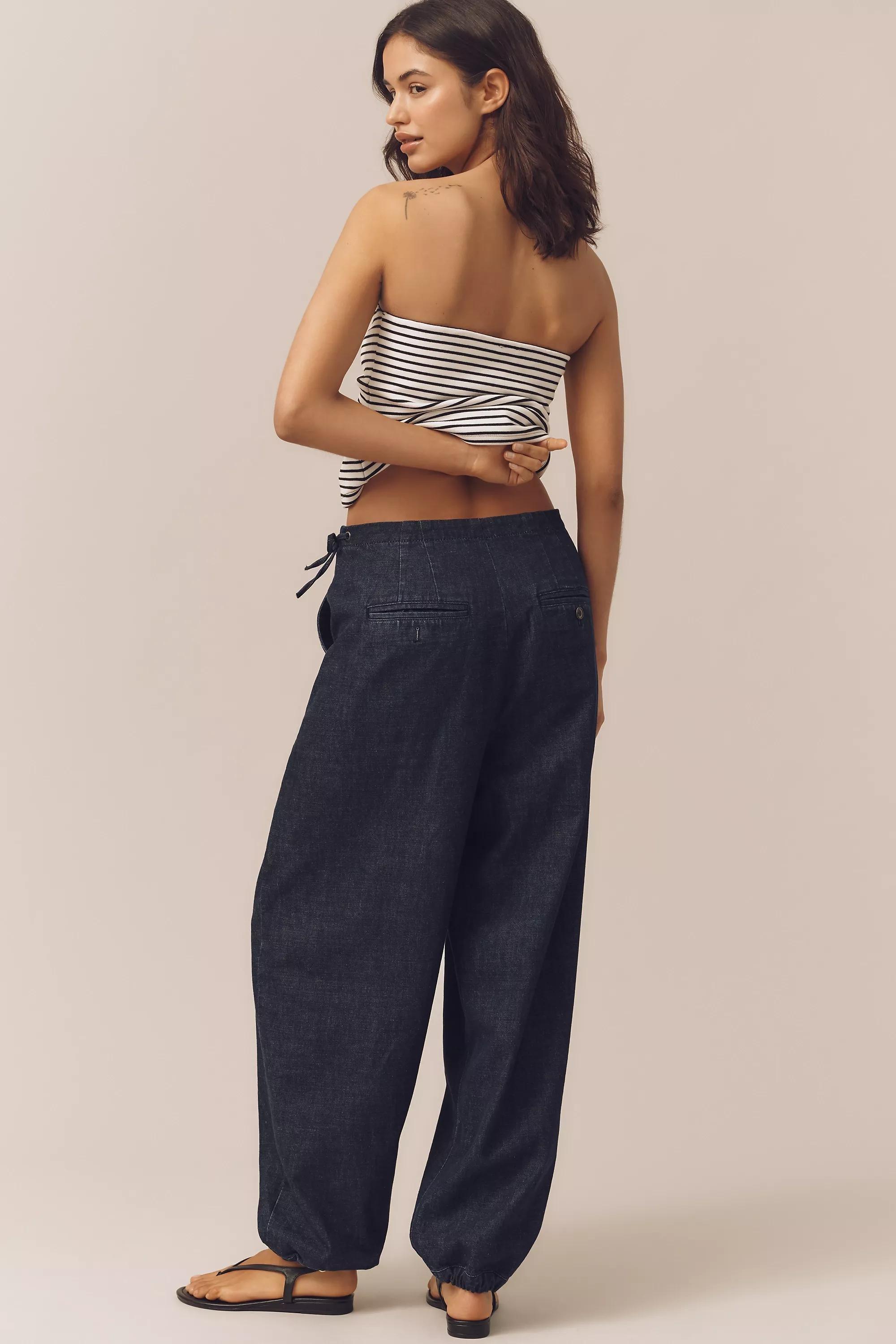 DENIM DARK Pilcro Mid-Rise Pull-On Jogger Jeans, A501_0091, medium