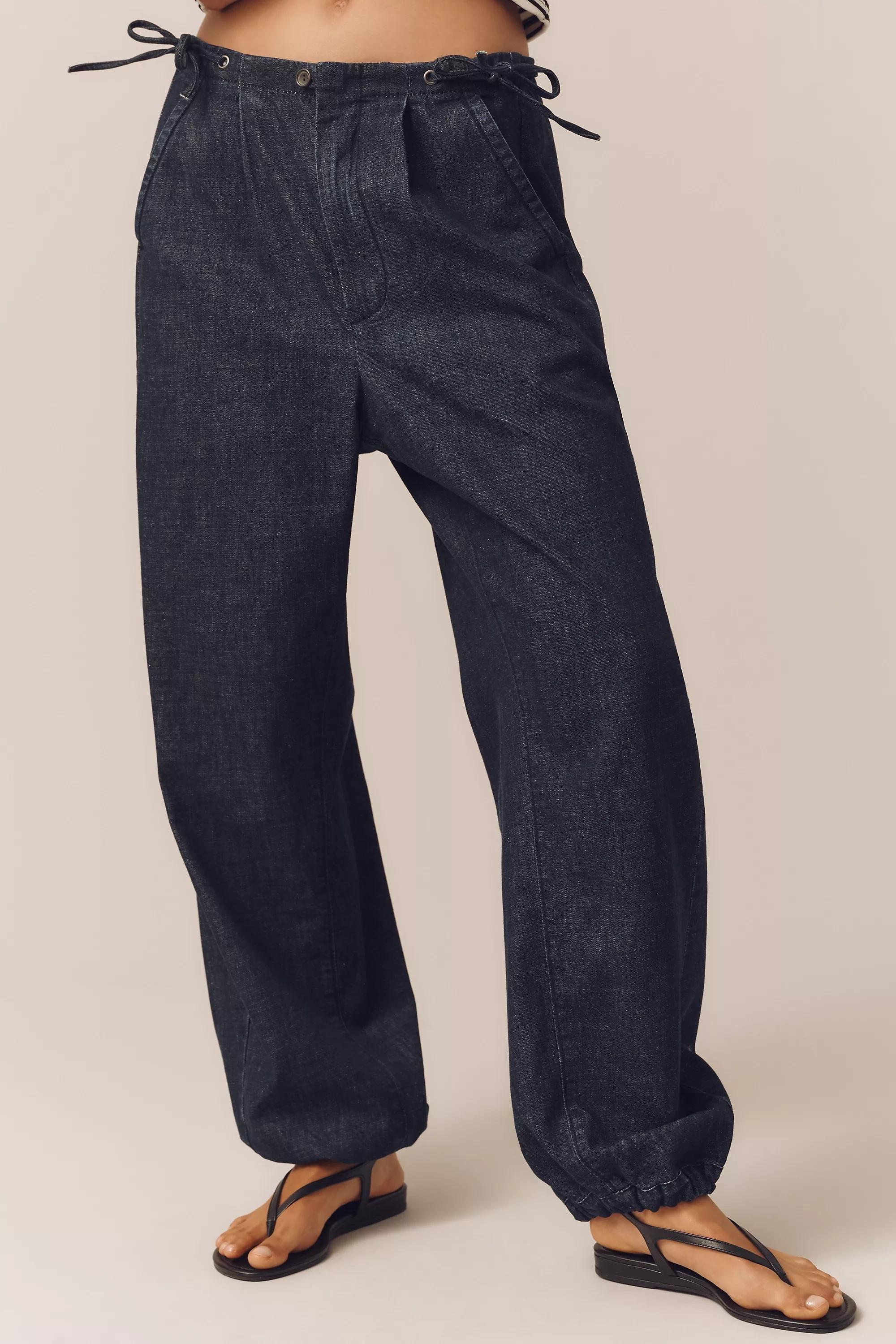 DENIM DARK Pilcro Mid-Rise Pull-On Jogger Jeans, A501_0091, medium