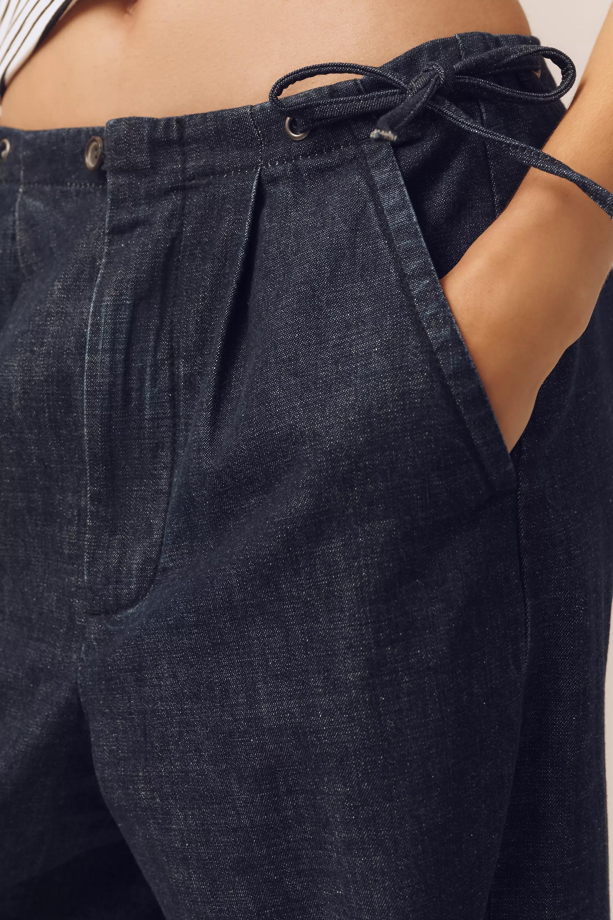 DENIM DARK Pilcro Mid-Rise Pull-On Jogger Jeans, A501_0091, large image number 3