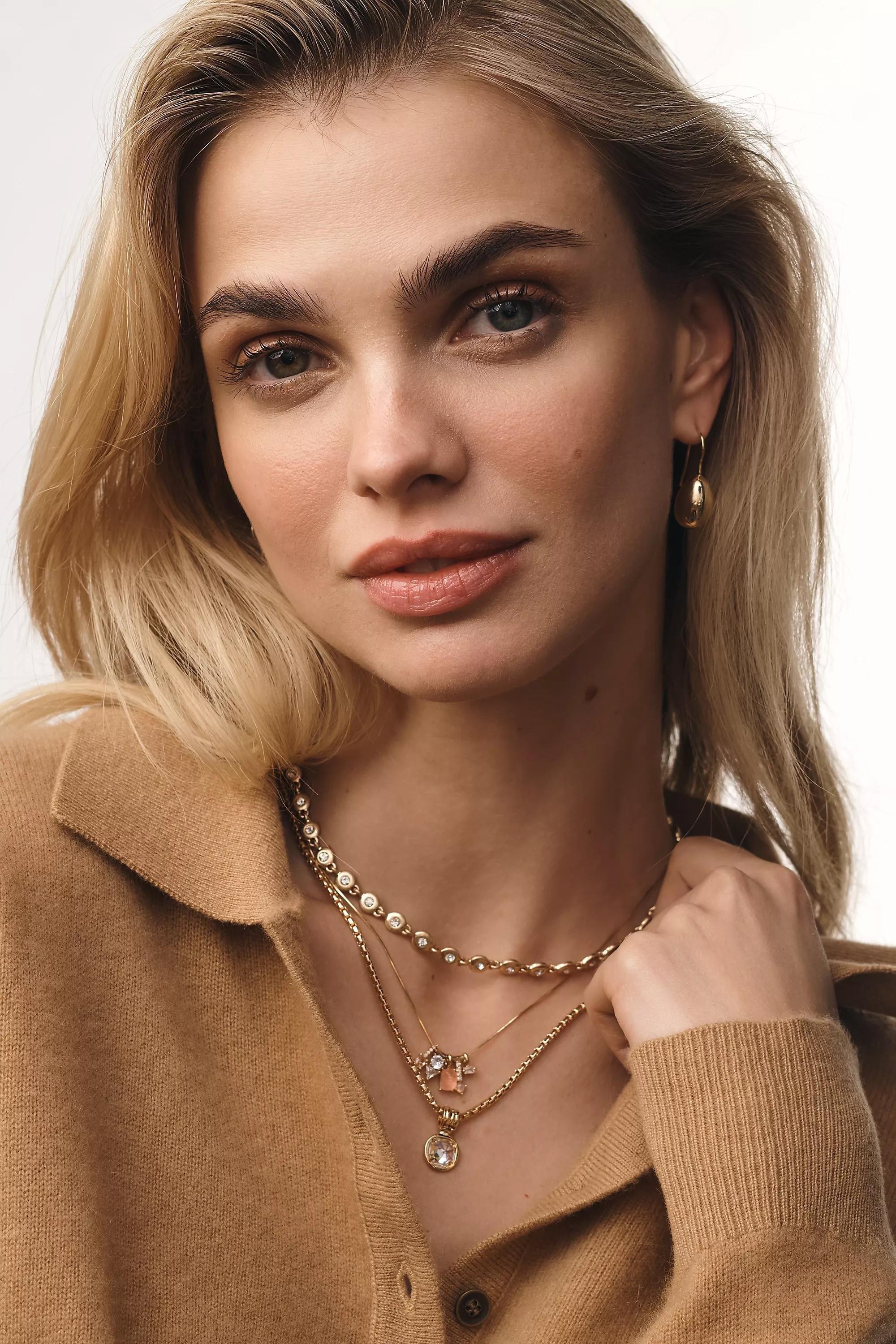 GOLD Classic Crystal Necklace, A501_0070, medium
