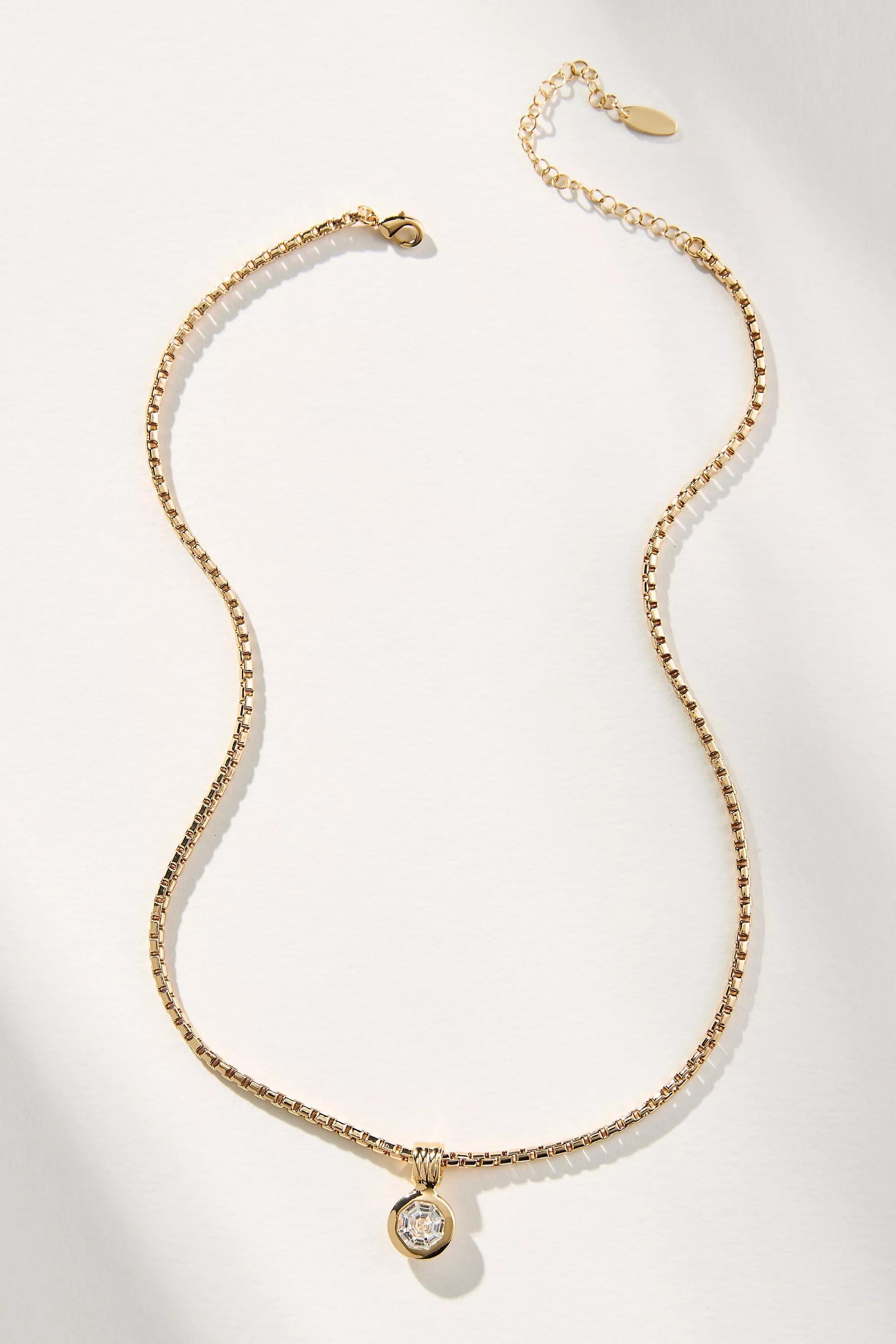 GOLD Classic Crystal Necklace, A501_0070, large image number 2