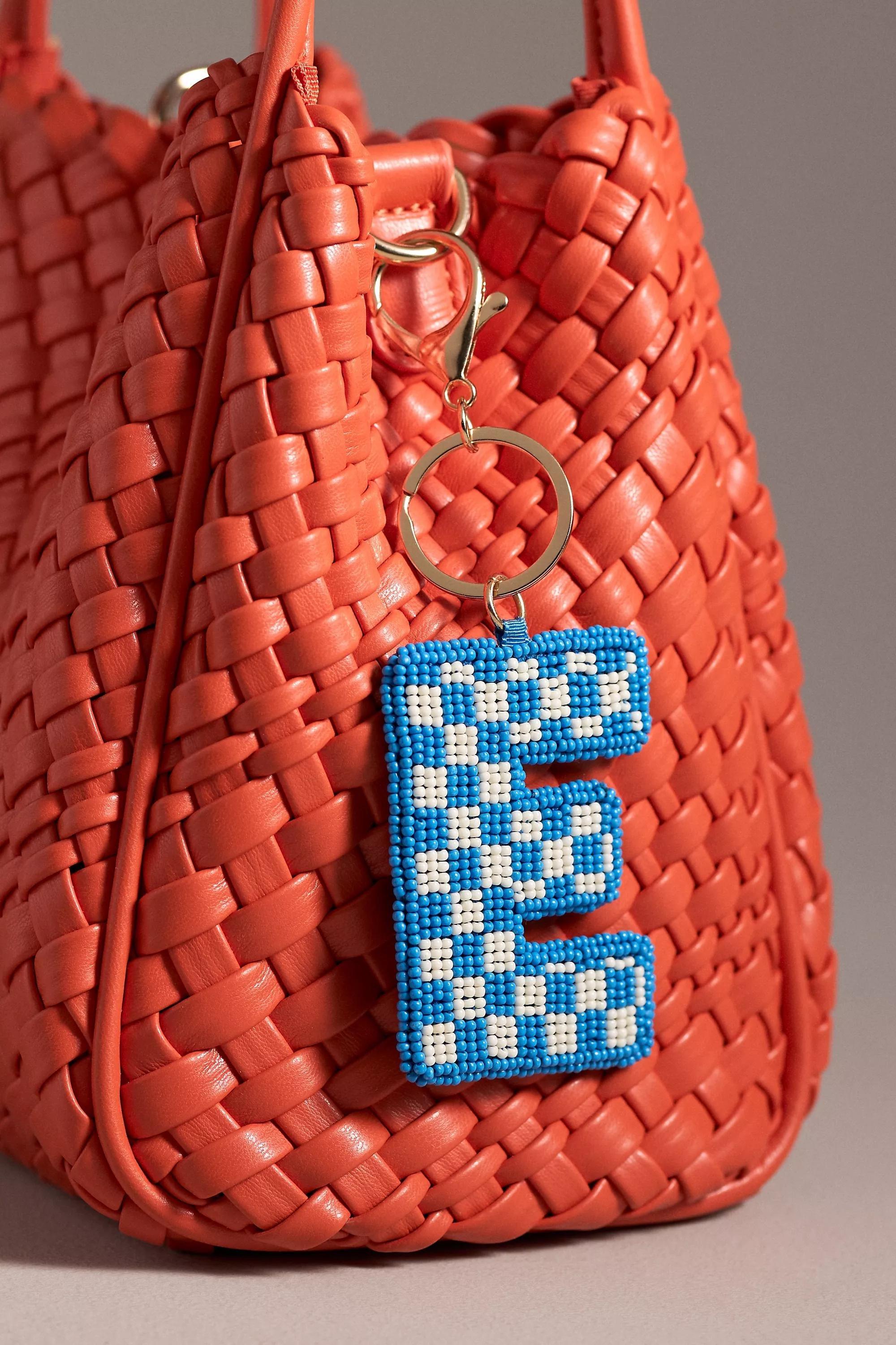 E Beaded Monogram Charm, A501_0905, large image number 0