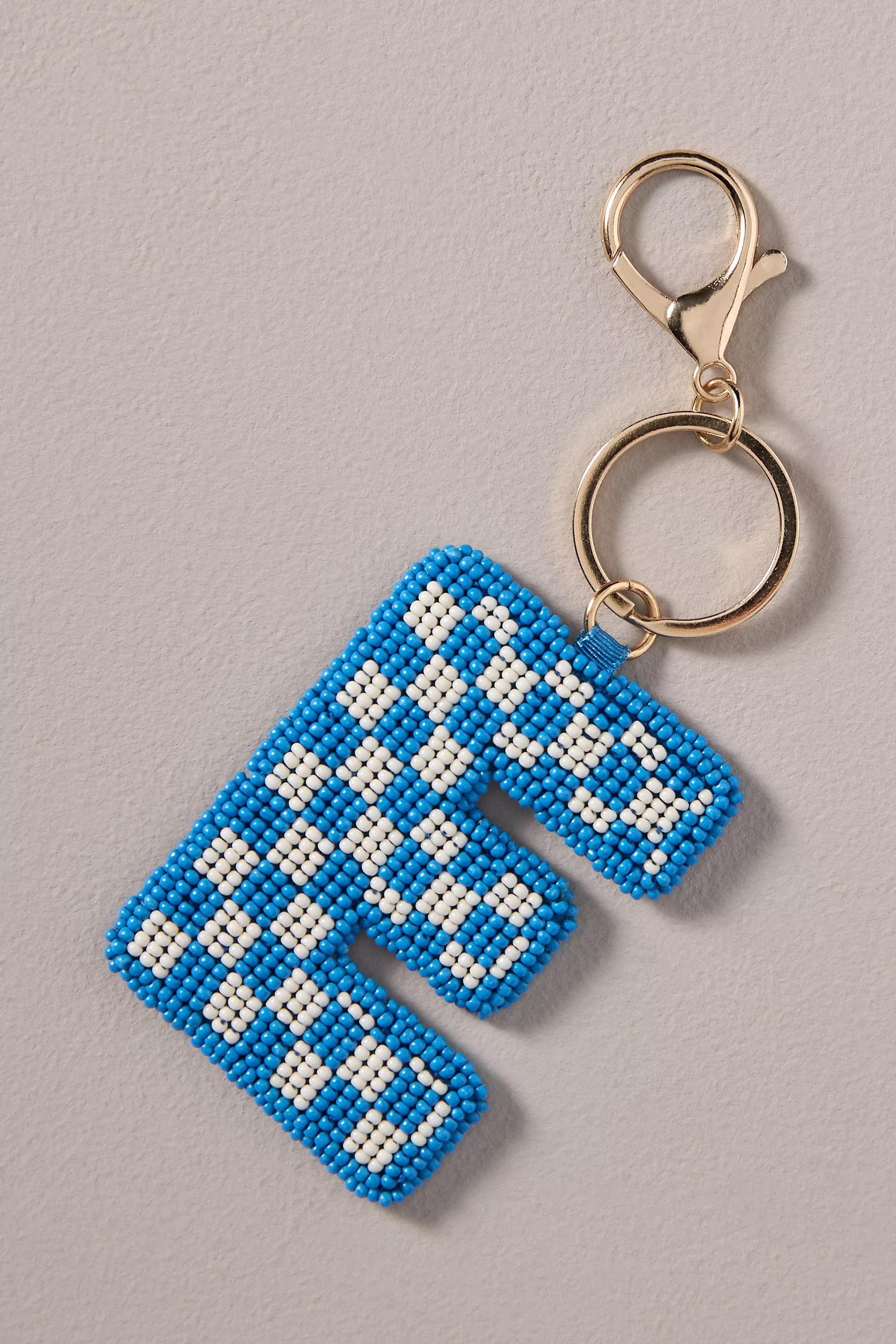 E Beaded Monogram Charm, A501_0905, large image number 1
