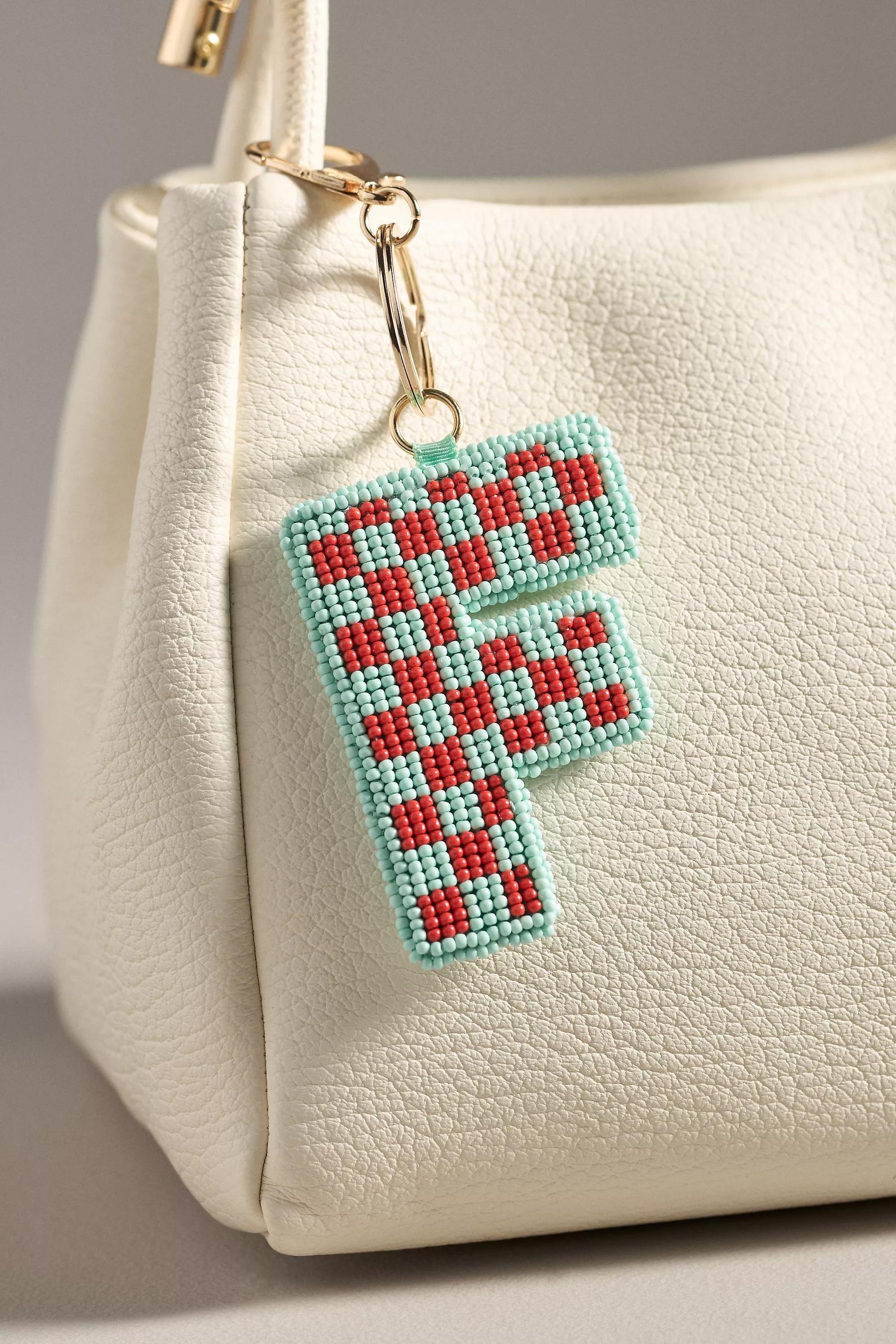 F Beaded Monogram Charm, Multicolour, A501_0906, large image number 0