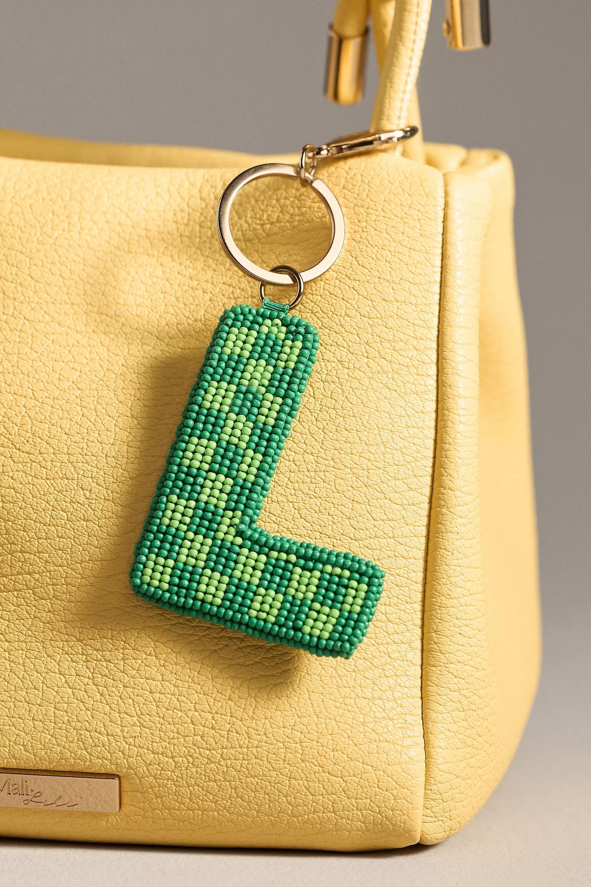 L Beaded Monogram Charm, A501_0912, large image number 0