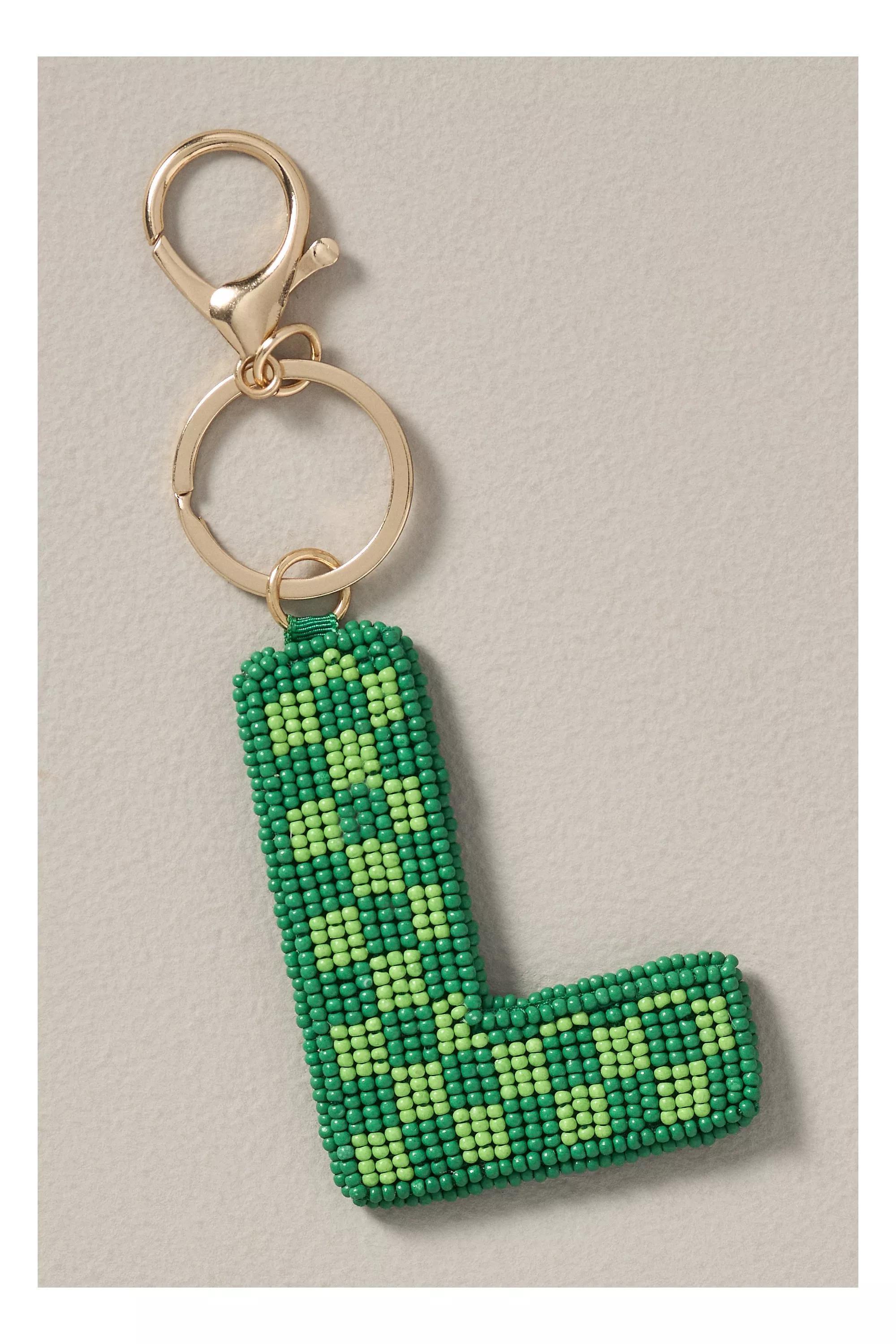 L Beaded Monogram Charm, A501_0912, large image number 1