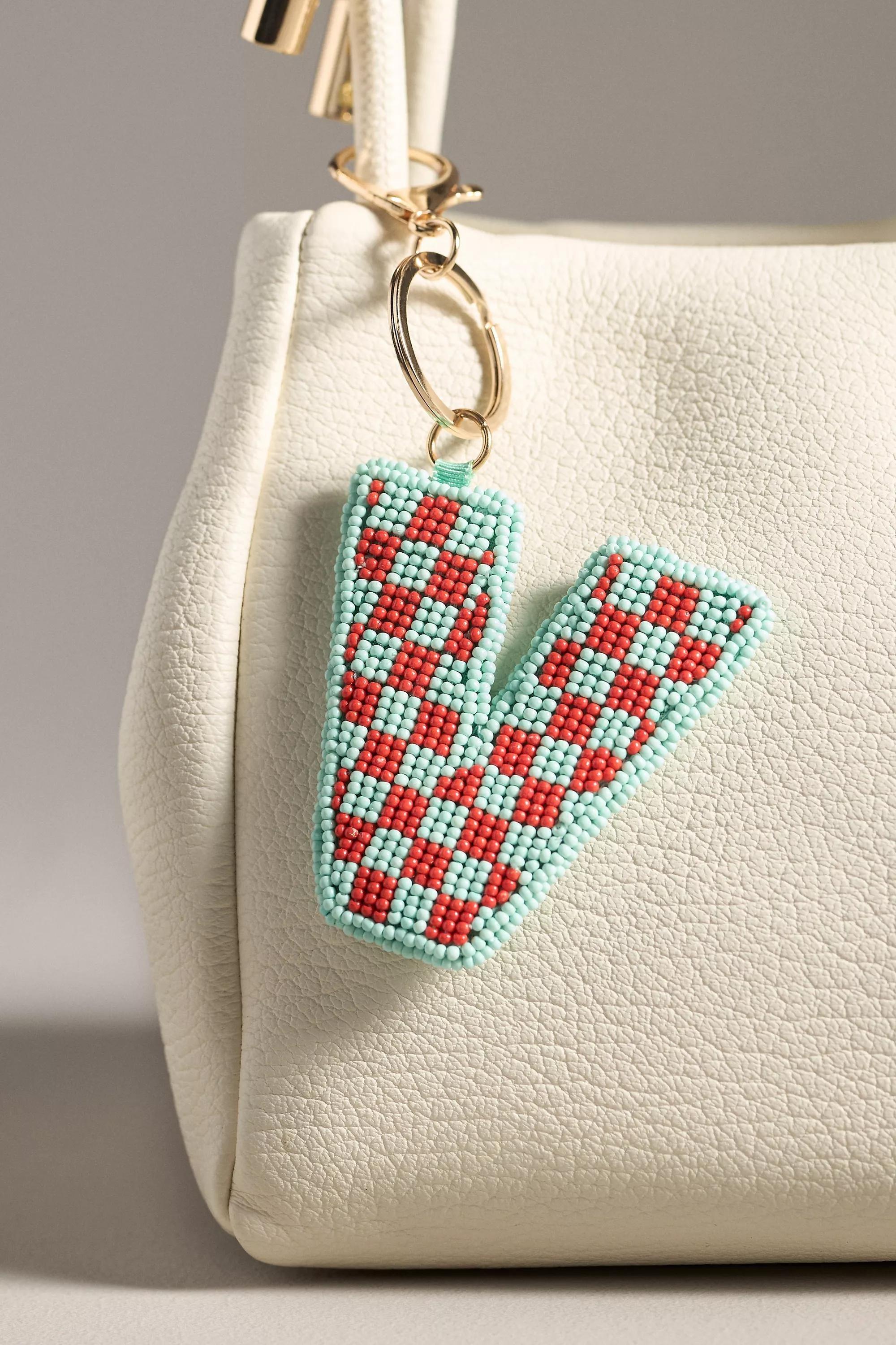 V Beaded Monogram Charm, Multicolour, A501_0922, large image number 0