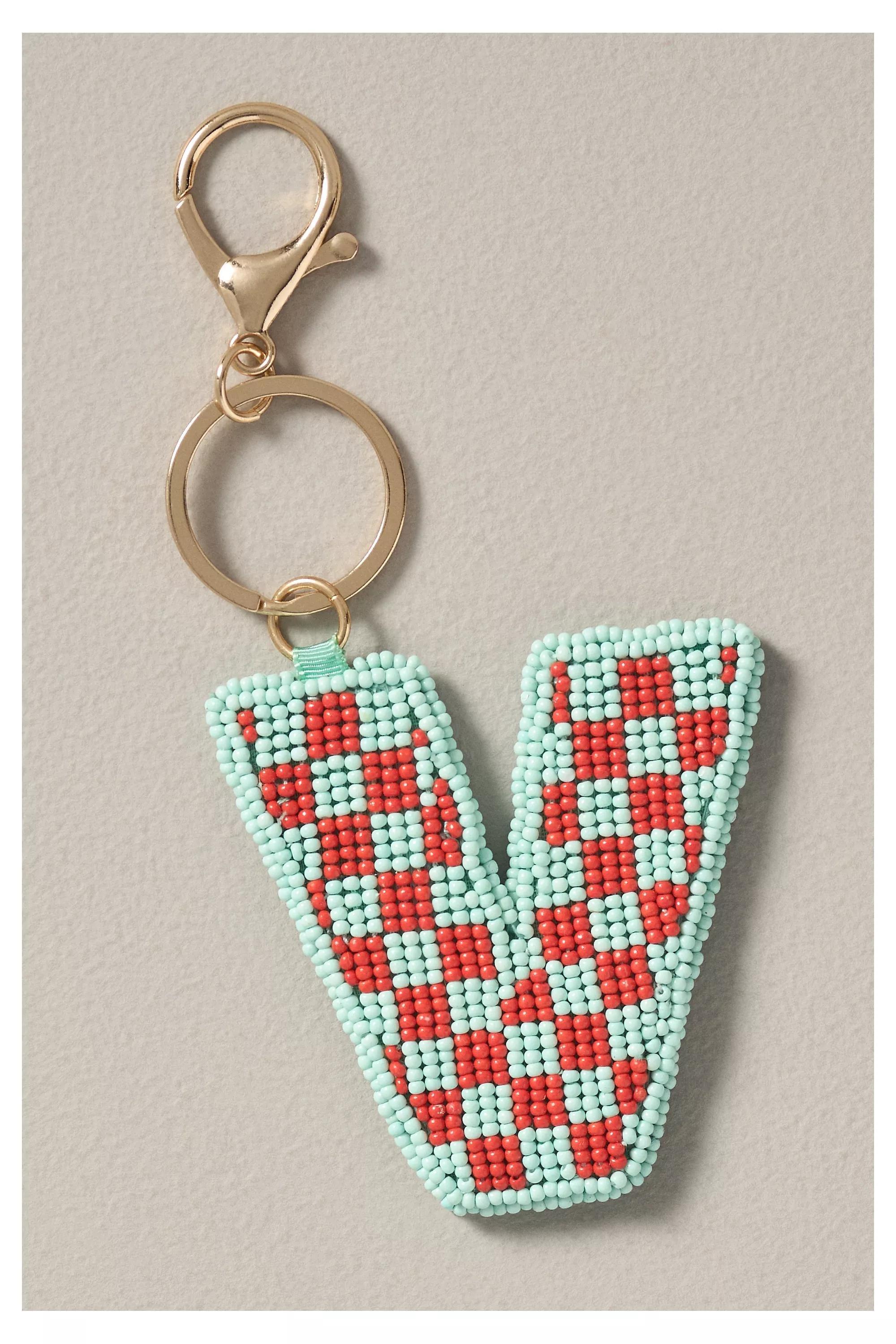 V Beaded Monogram Charm, Multicolour, A501_0922, large image number 1