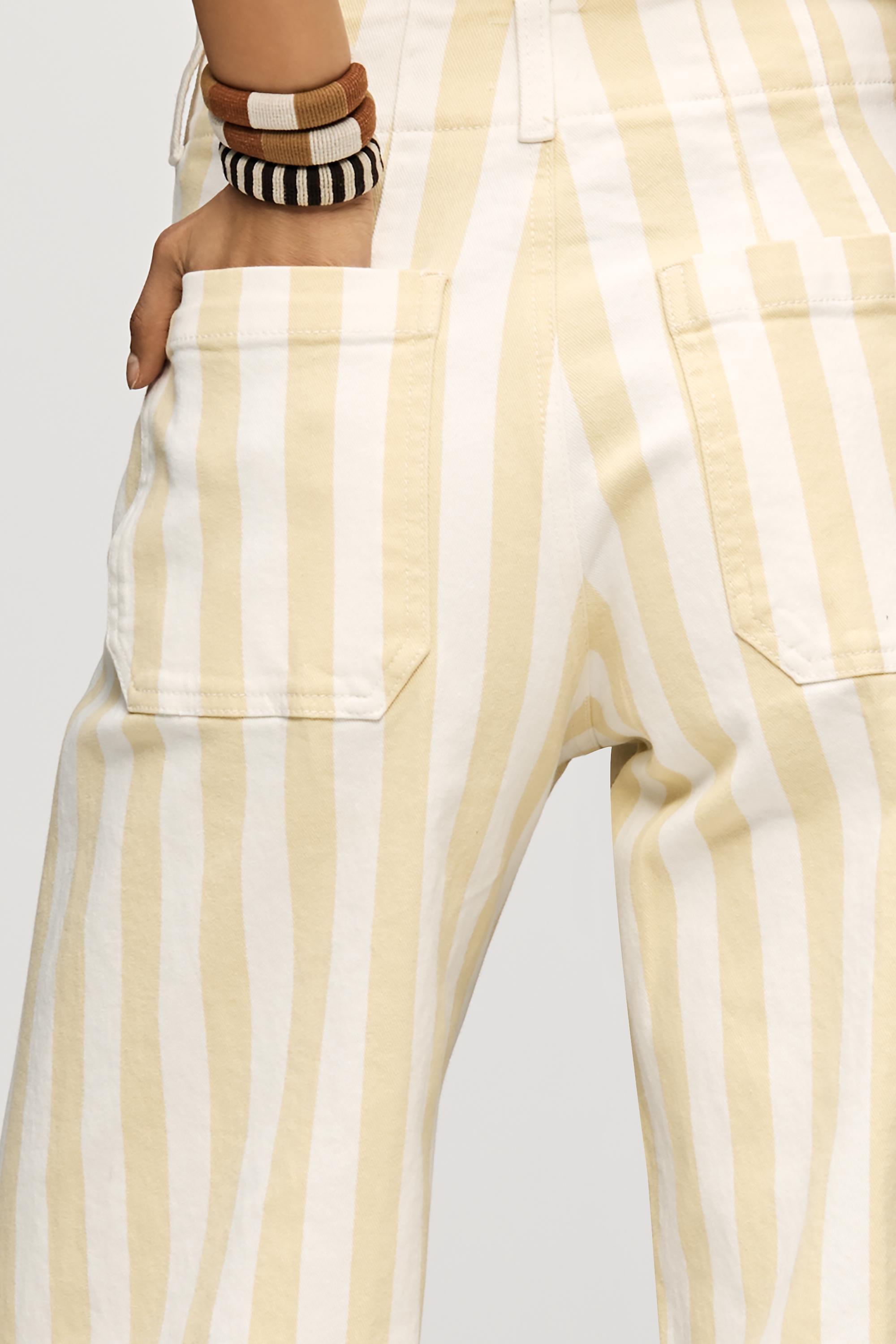 The Colette D Full-Length Wide-Leg Trousers By Maeve, Yellow, Yellow, large image number 5