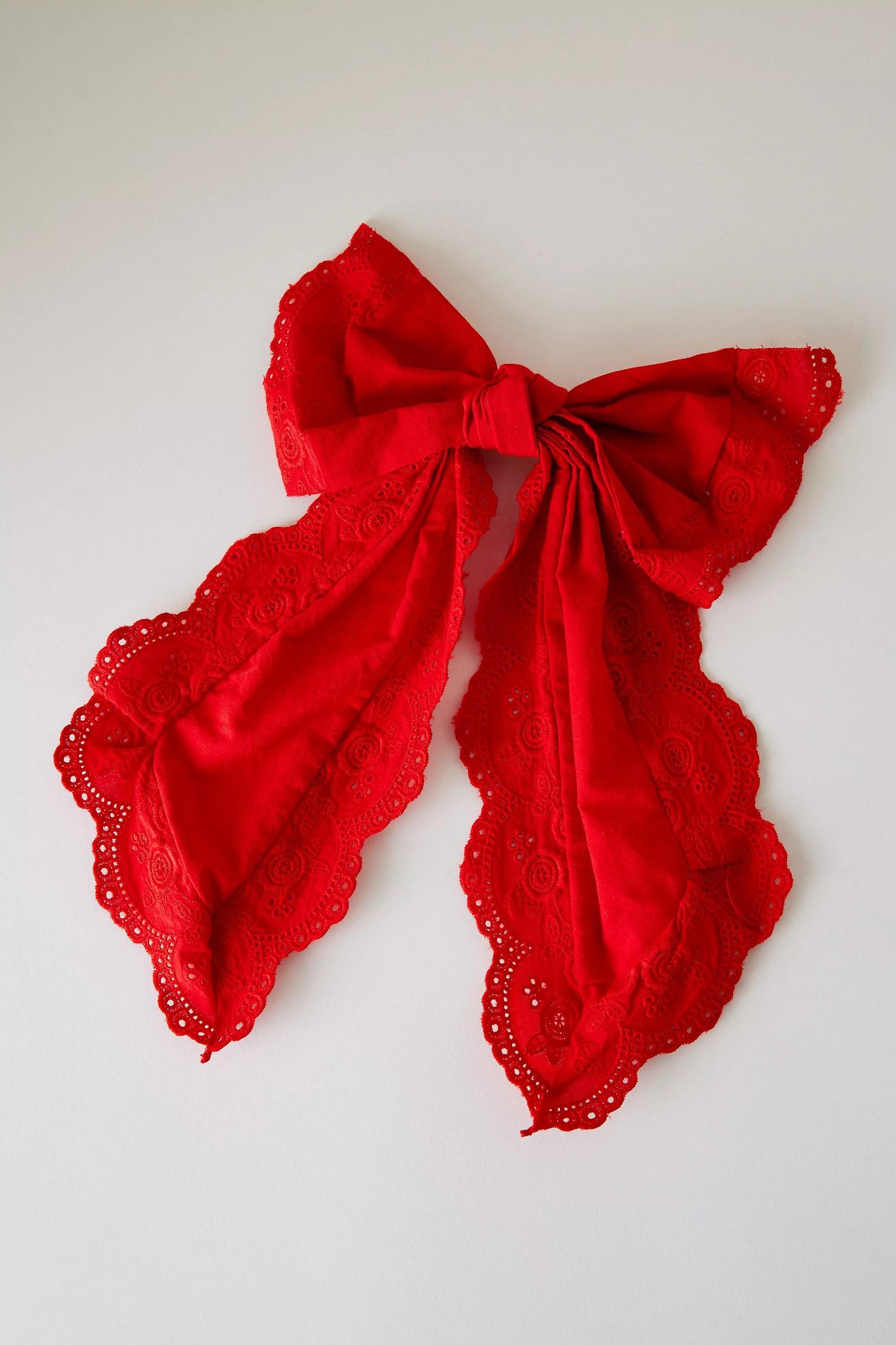 Red Broderie Shirt & Top, Kids Girls, A501_0060, large image number 0