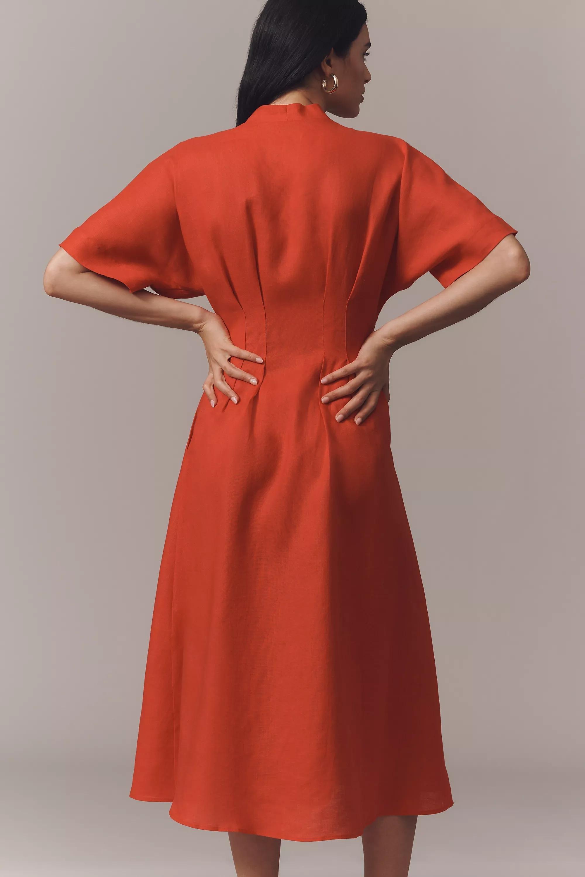 Anthropologie Plain Shirt Dress, Linen, , large image number 1