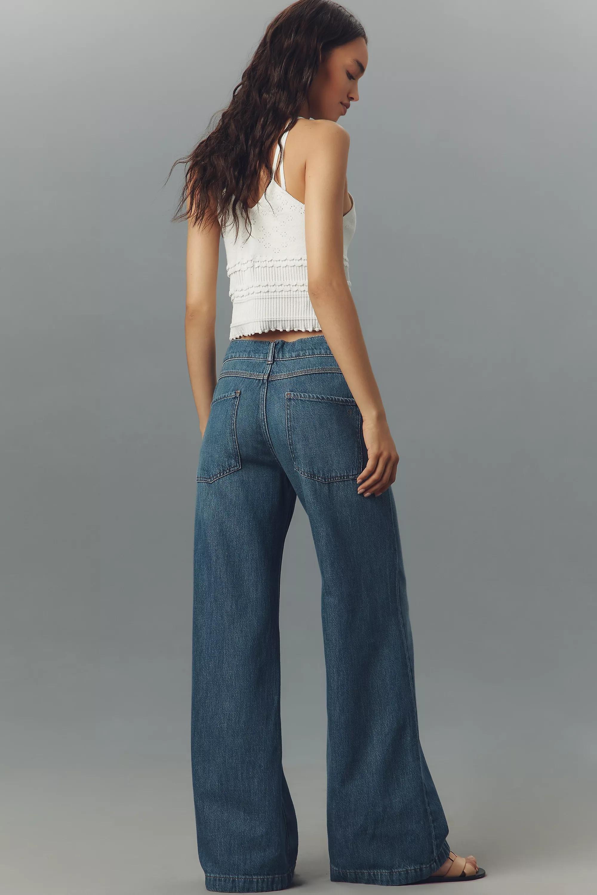 By Pilcro High-Rise Pull-On Flare Jeans, Blue, A501_0093, large image number 2