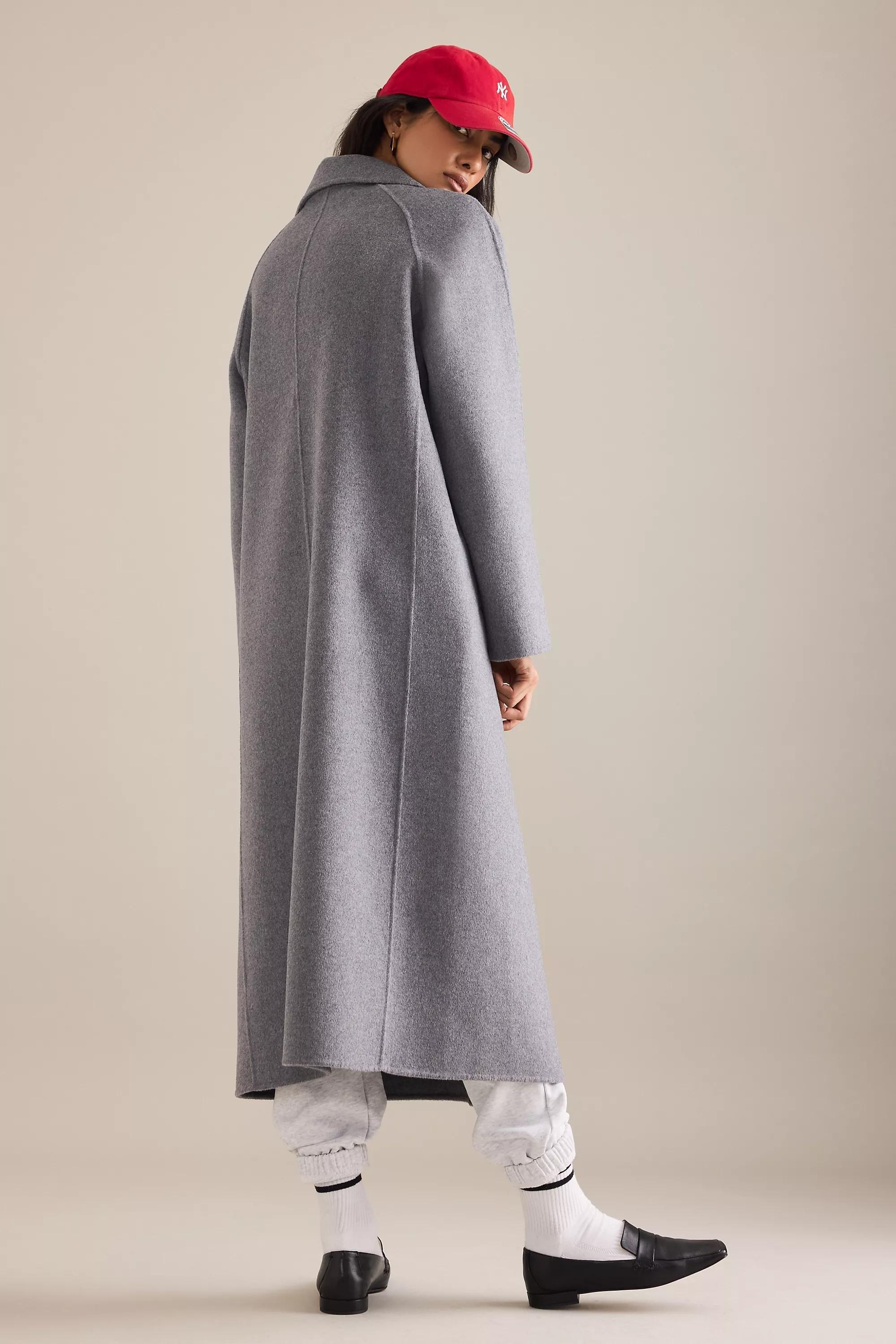 GREY By Anthropologie Double-Breasted Wool-Blend Coat, A501_0004, large image number 2
