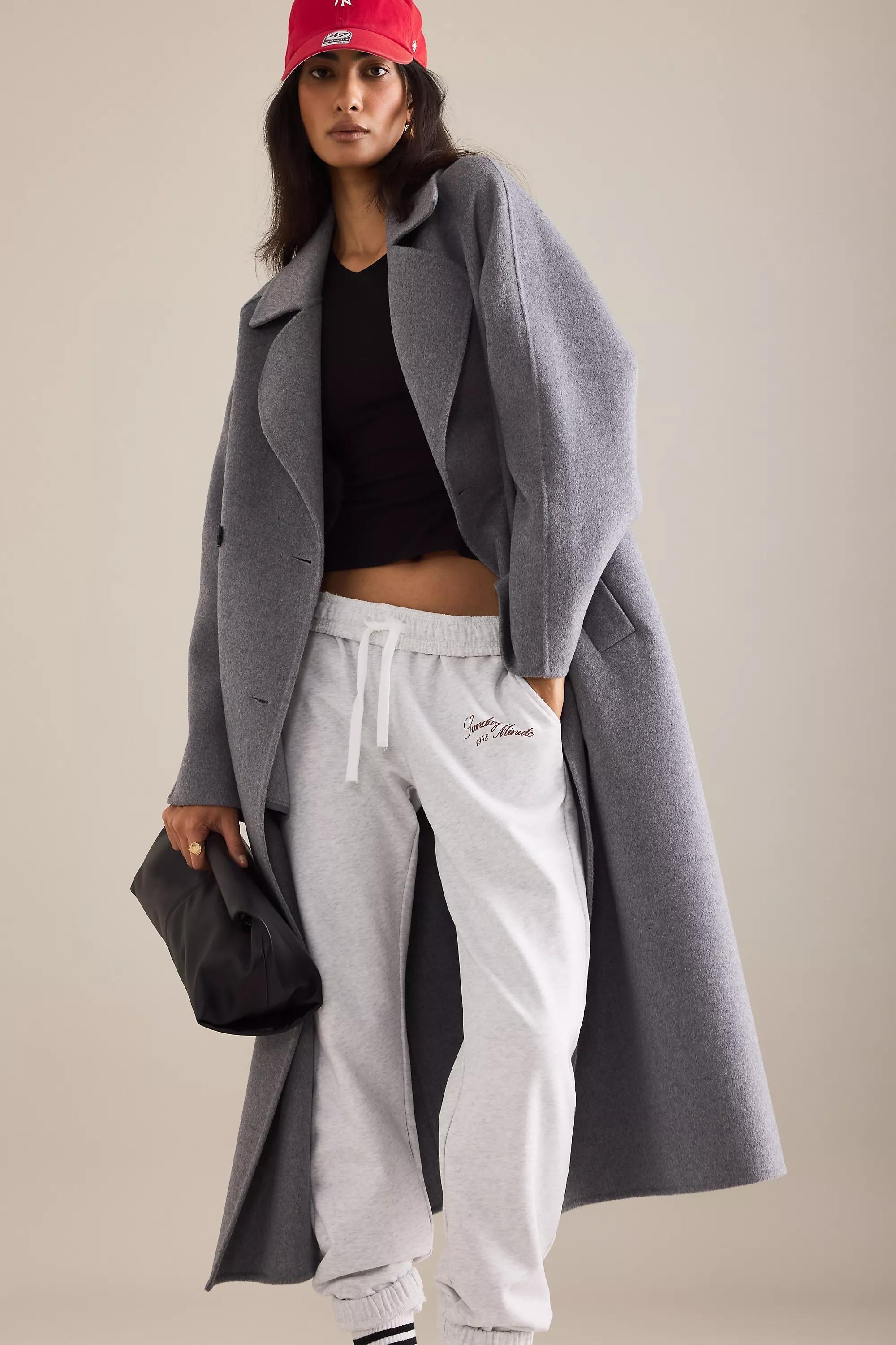 GREY By Anthropologie Double-Breasted Wool-Blend Coat, A501_0004, large image number 3