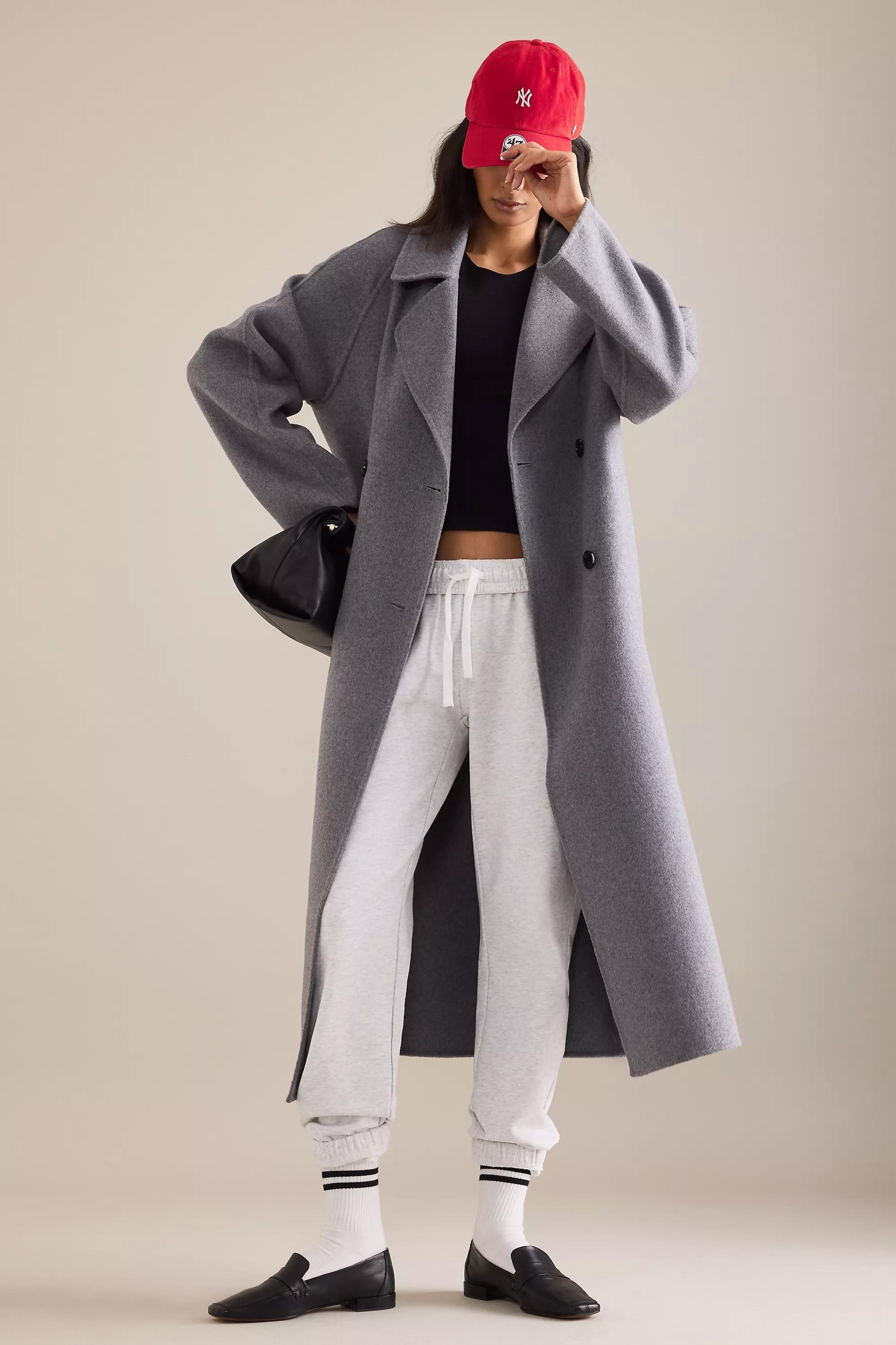 GREY By Anthropologie Double-Breasted Wool-Blend Coat, A501_0004, large image number 4