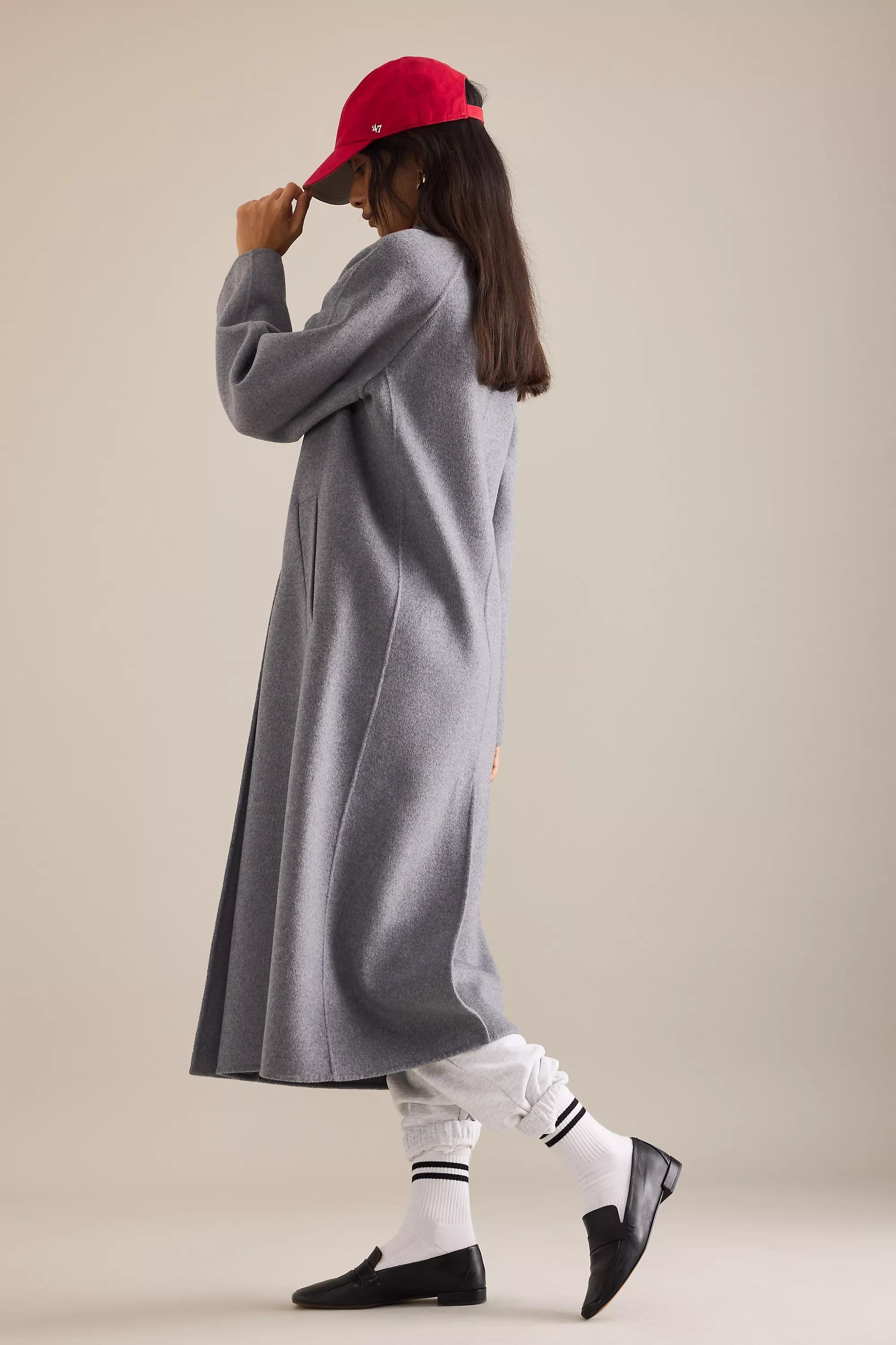 GREY By Anthropologie Double-Breasted Wool-Blend Coat, A501_0004, large image number 5