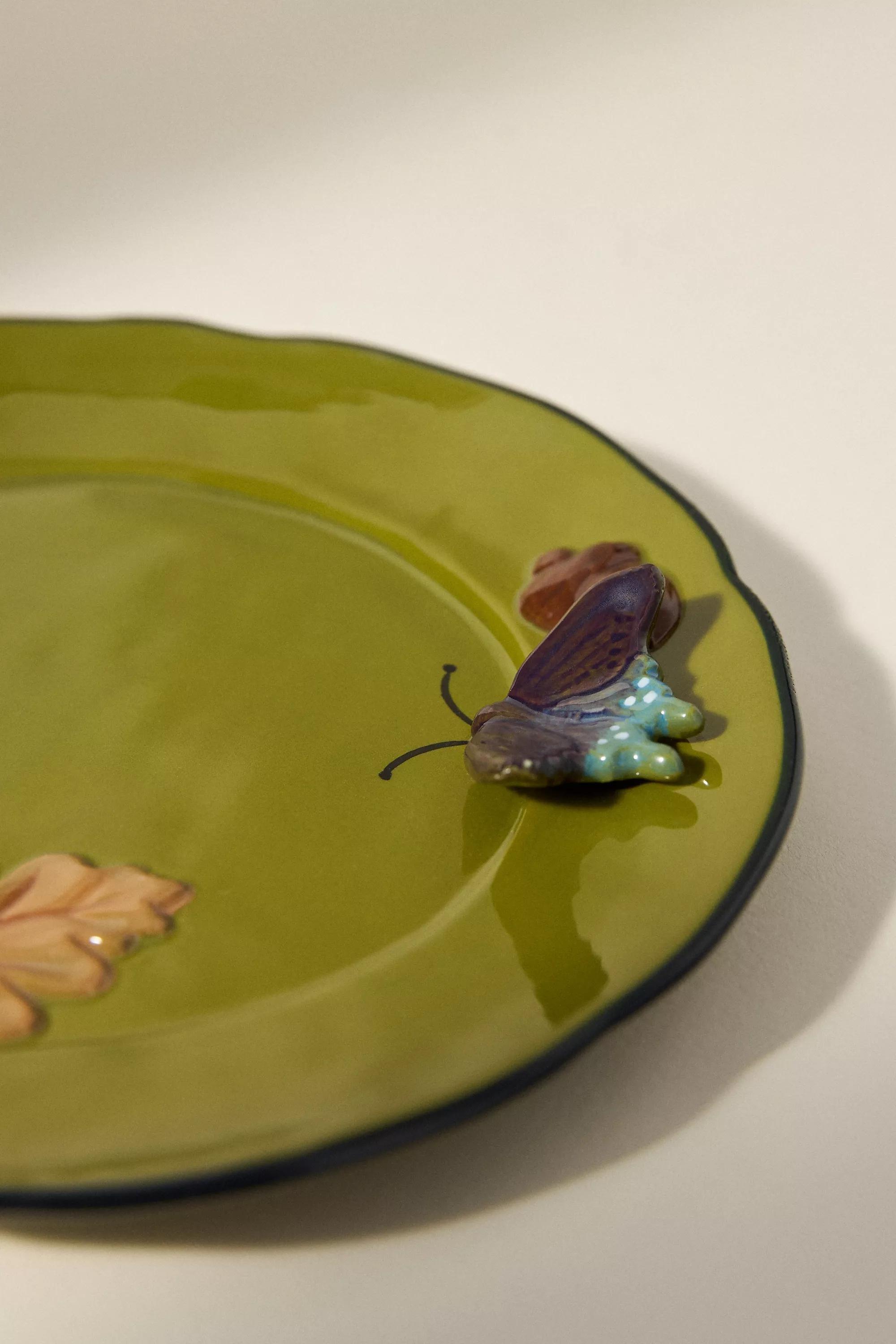 The Faye Icon Stoneware Dessert Plate, Green, A501_0031, large image number 3