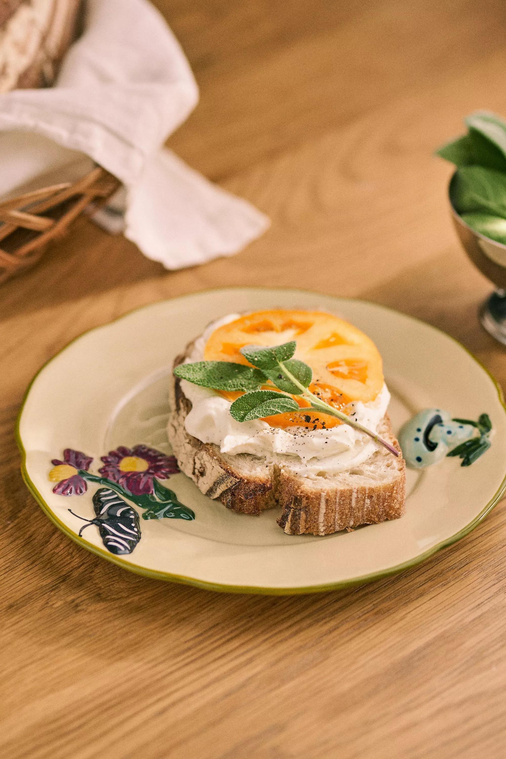 The Faye Icon Stoneware Dessert Plate, Yellow, A501_0072, medium