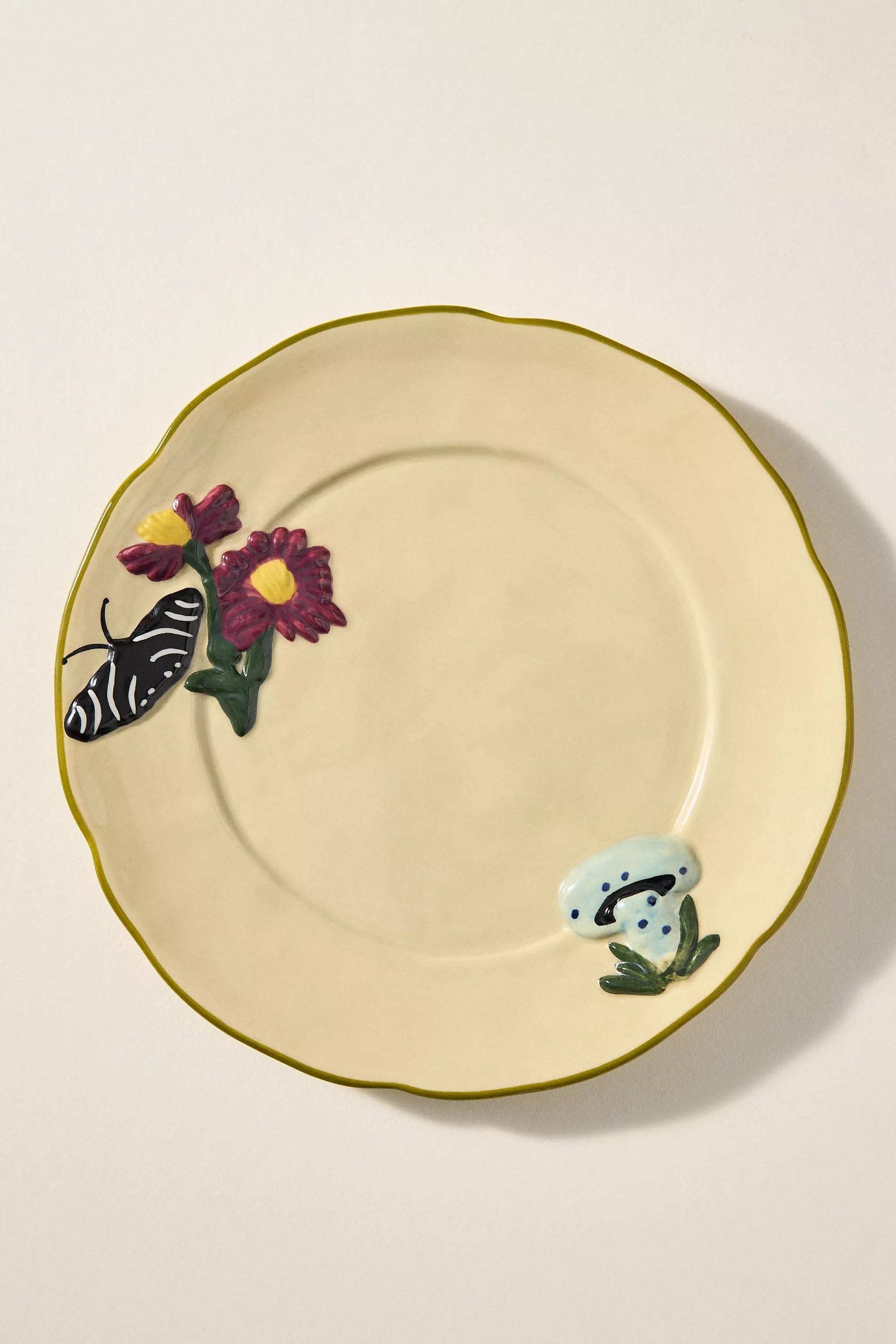 The Faye Icon Stoneware Dessert Plate, Yellow, A501_0072, large image number 1