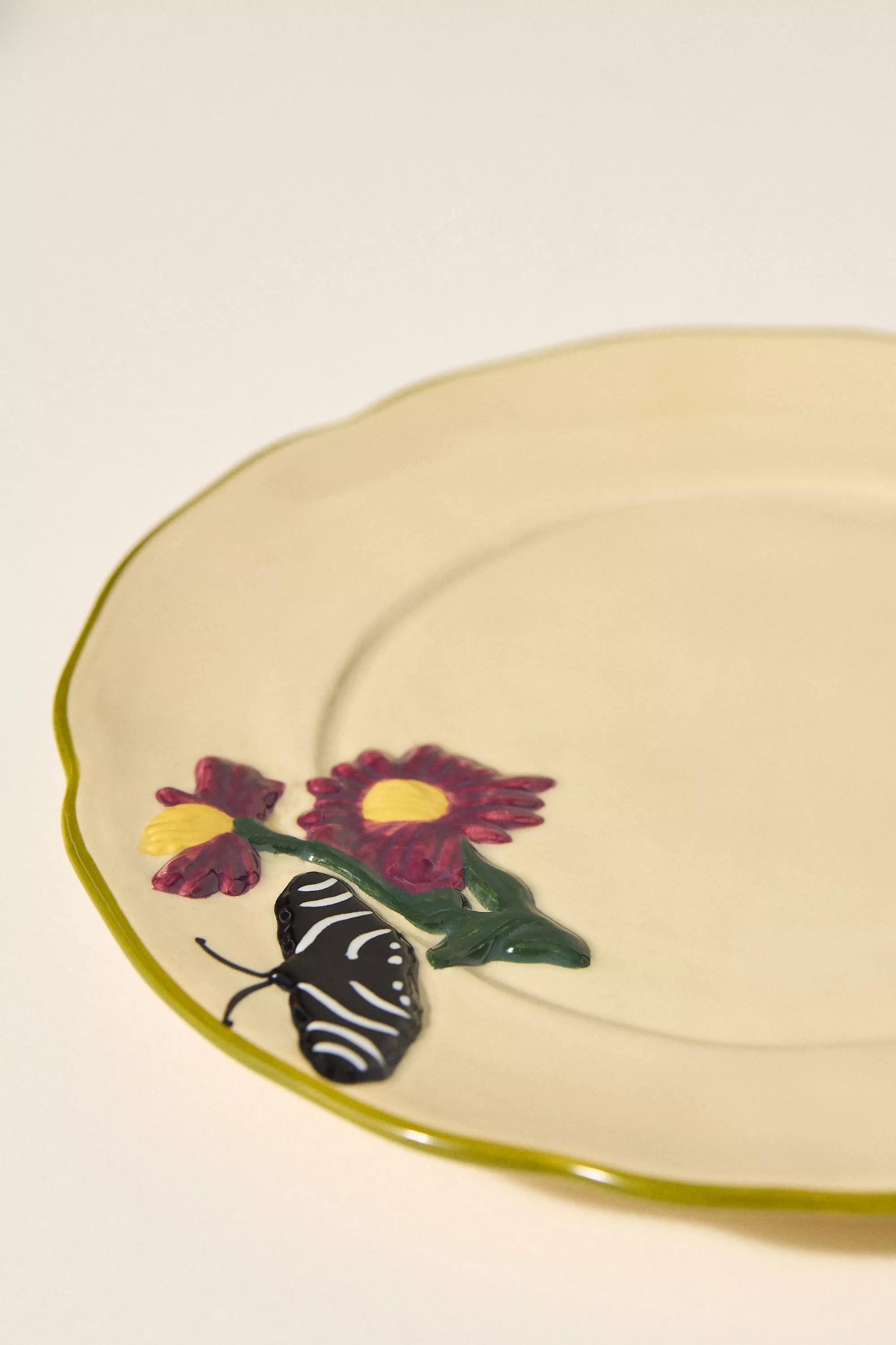The Faye Icon Stoneware Dessert Plate, Yellow, A501_0072, large image number 2