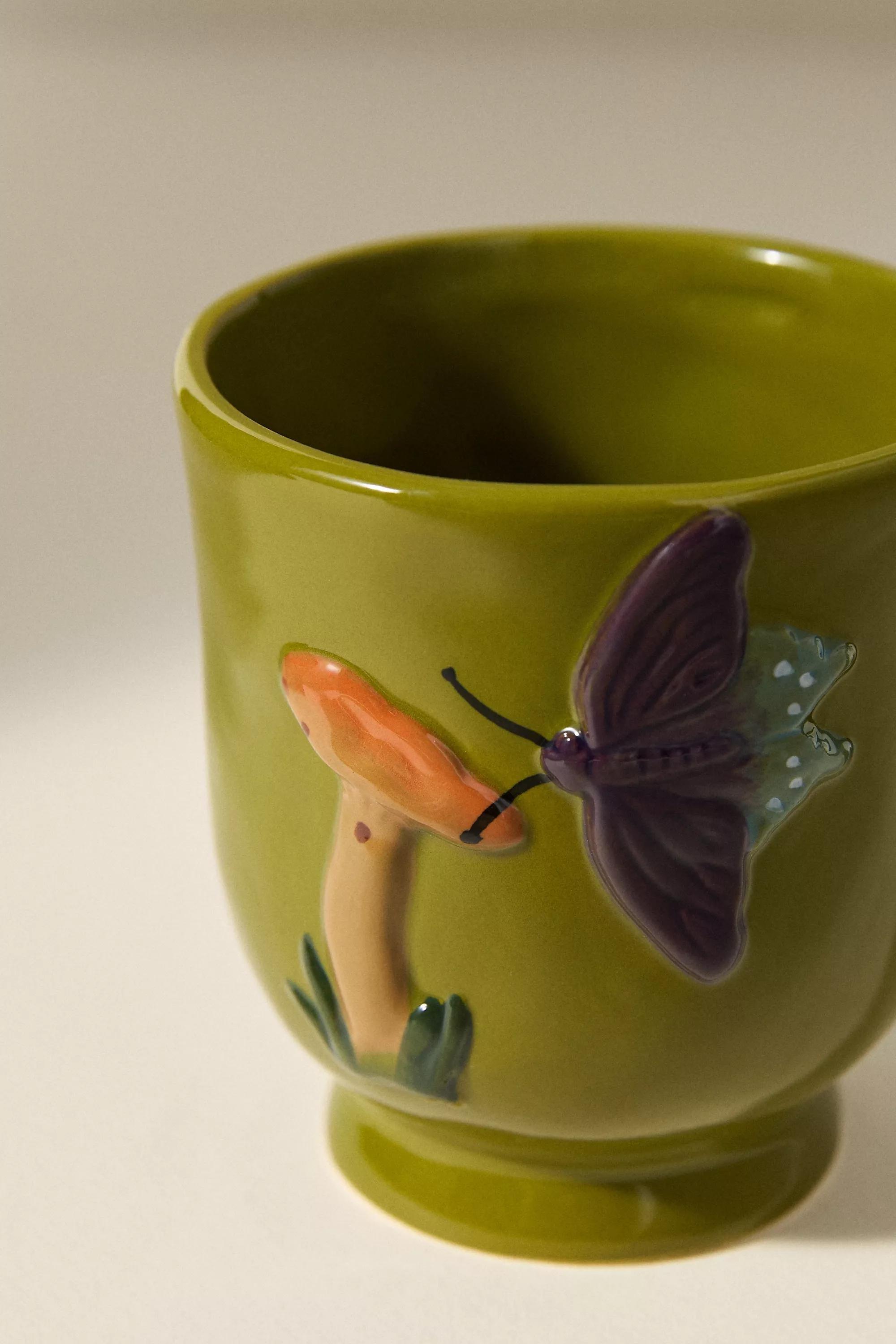 The Faye Icon Stoneware Mug, Green, A501_0031, large image number 3