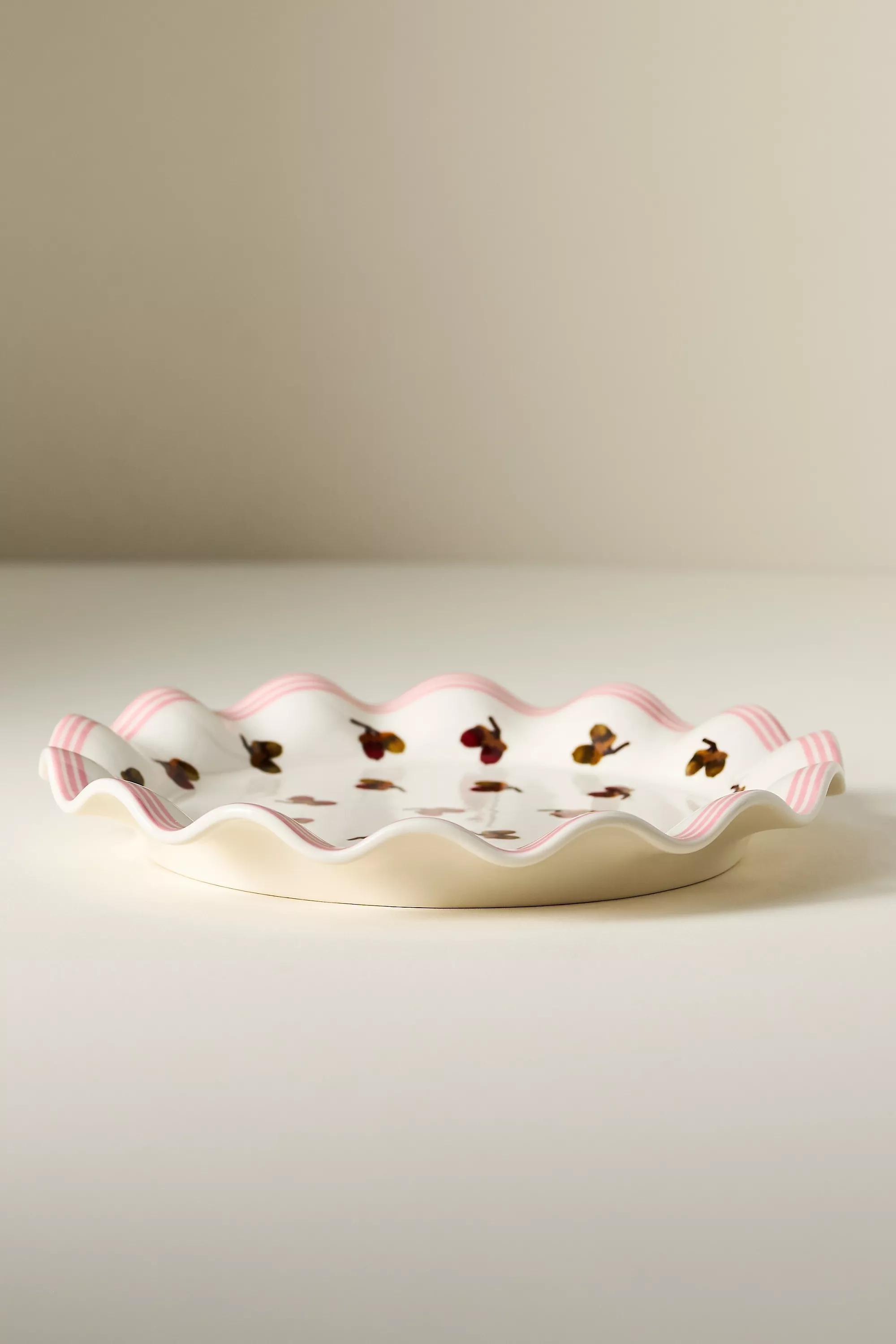 Georgie Stoneware Dessert Plate, White, A501_0010, large image number 1