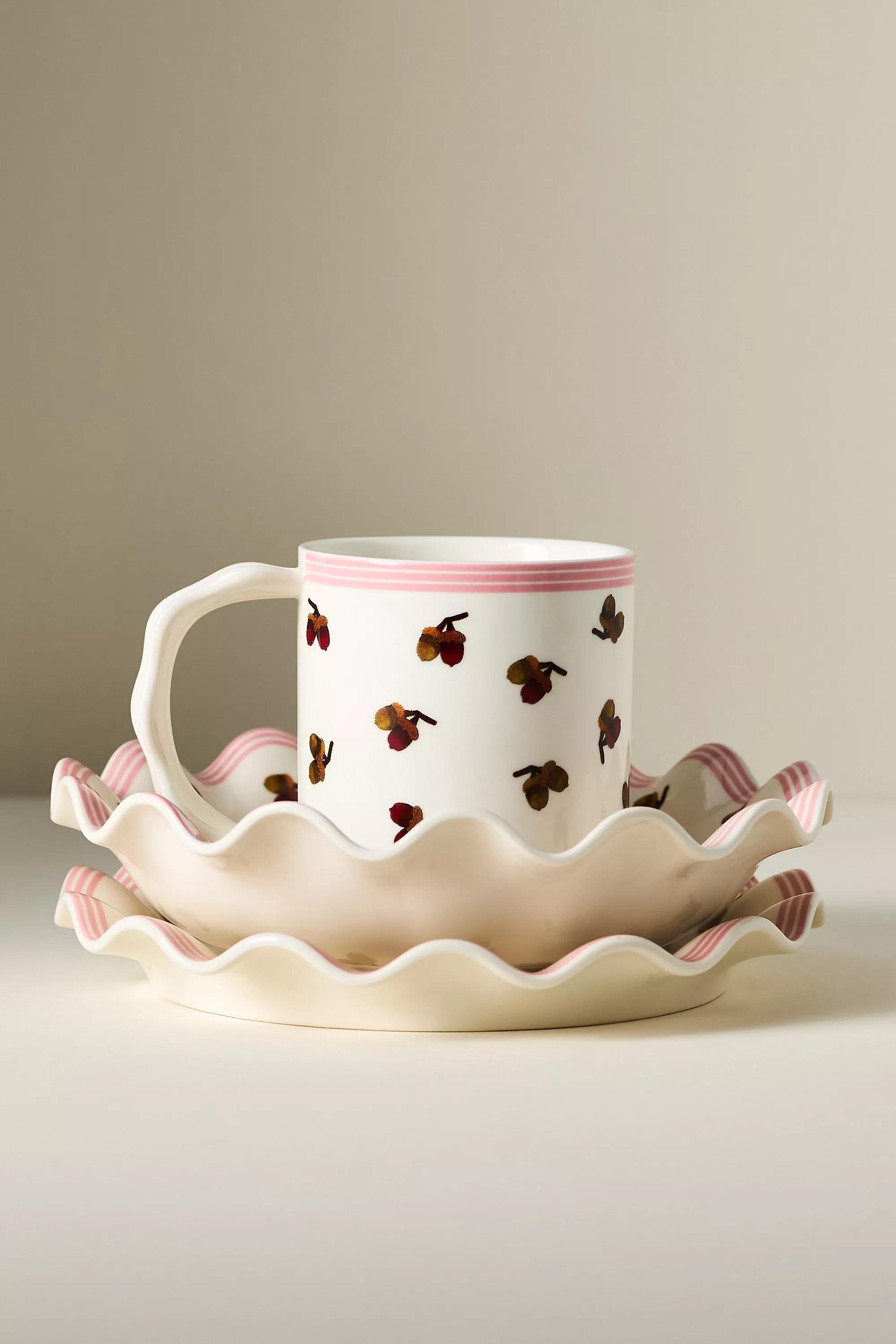 Georgie Stoneware Dessert Plate, White, A501_0010, large image number 2