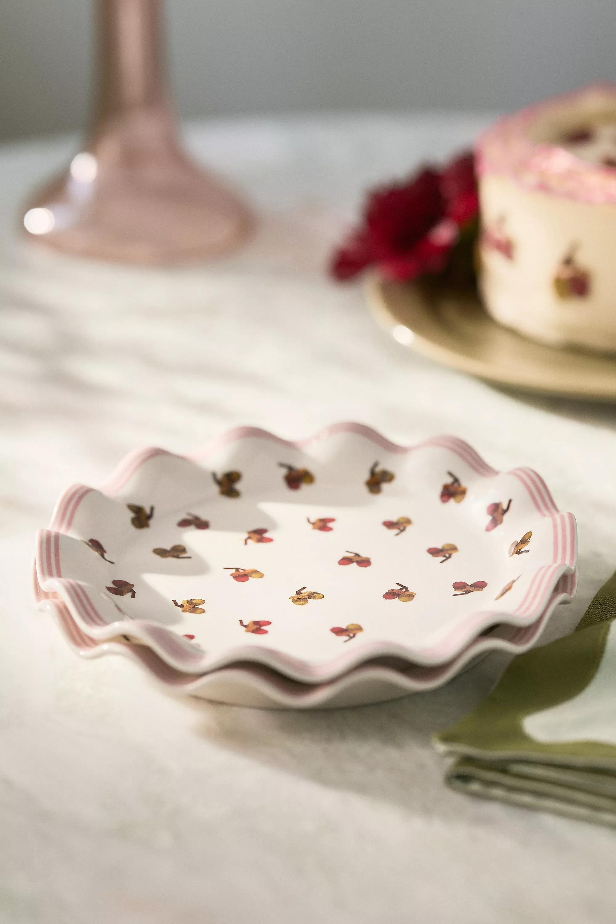 Georgie Stoneware Dessert Plate, White, A501_0010, large image number 3